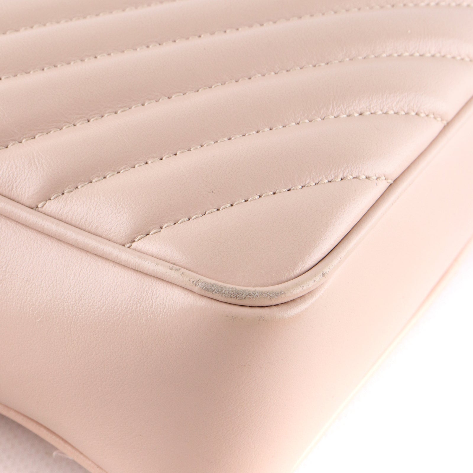 SAINT LAURENT - Sac à bandoulière Lou en cuir nude