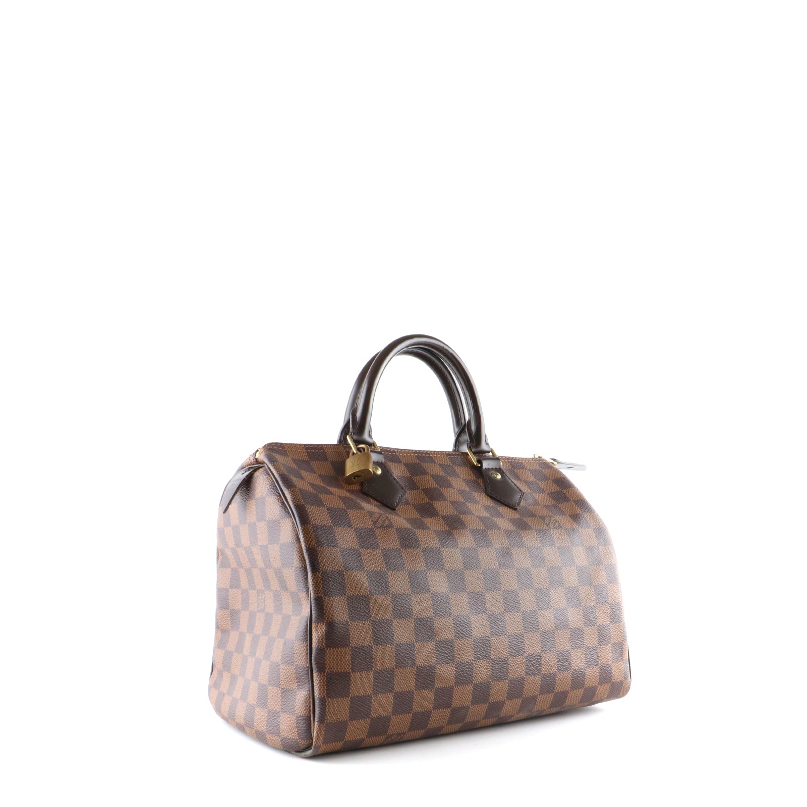 LOUIS VUITTON - Sac à main Speedy 30 en toile damier ébène