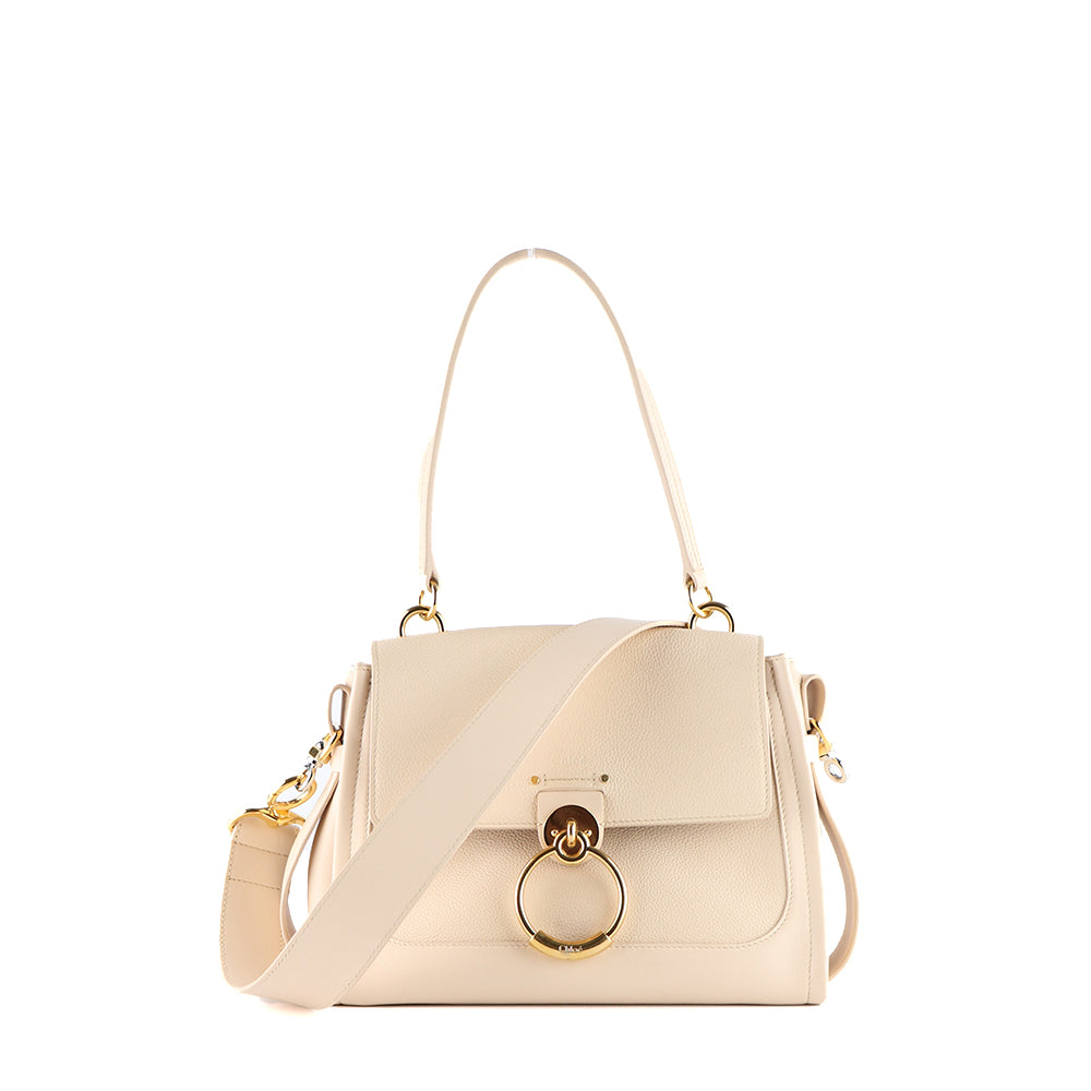CHLOÉ - Sac à bandoulière Tess Day cuir grainé beige