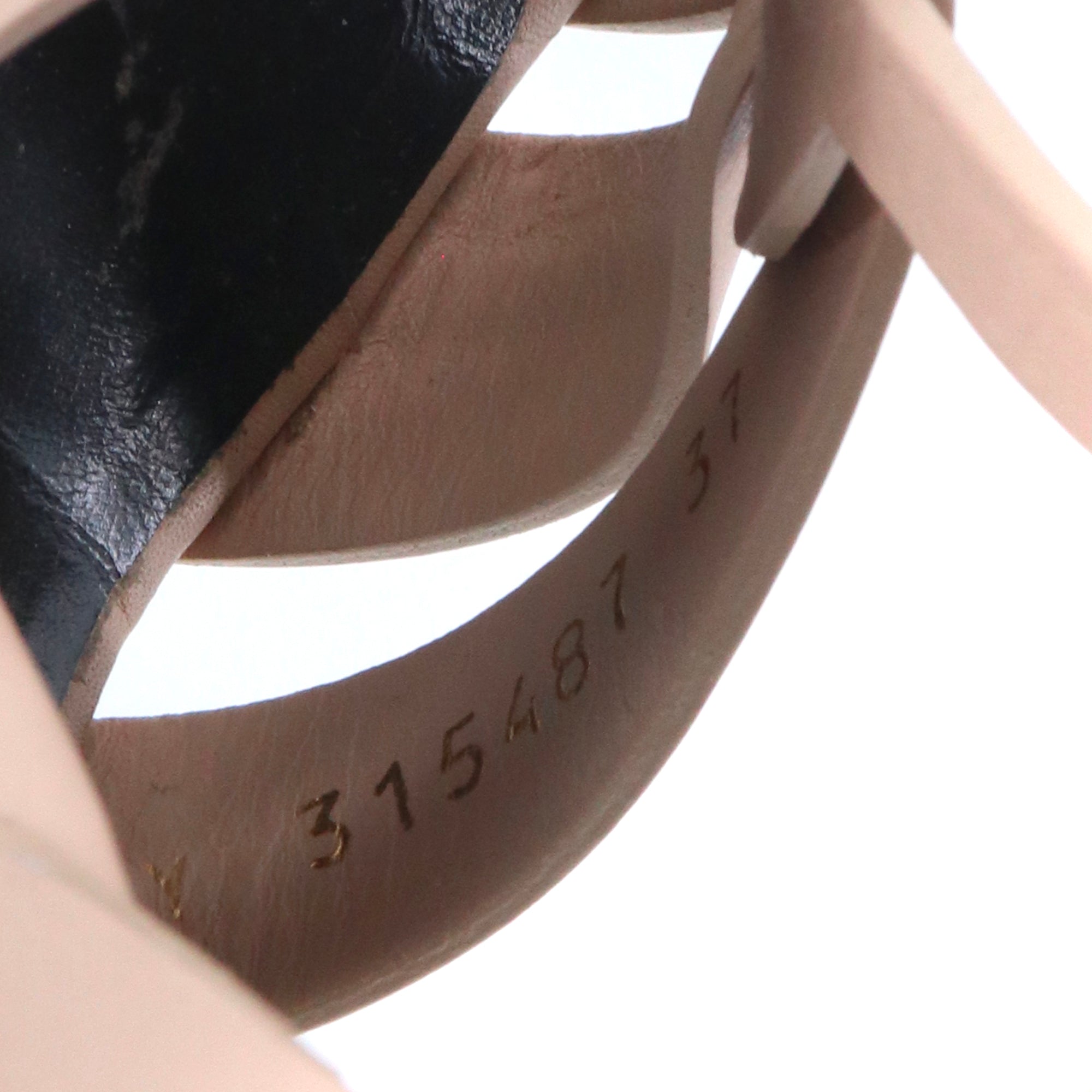 SAINT LAURENT - Sandales à plateforme Tribute Saint Laurent en cuir lisse beige (T37)