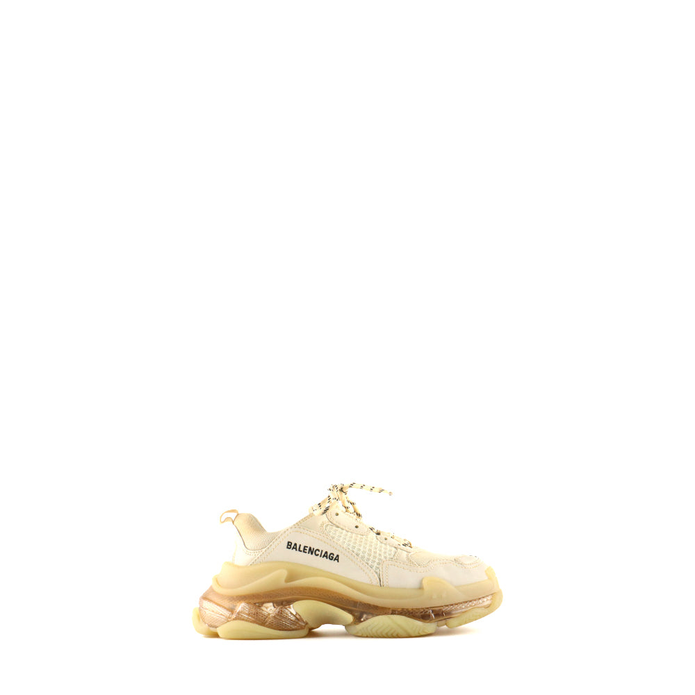 BALENCIAGA - Baskets Triple S blanches (T38)