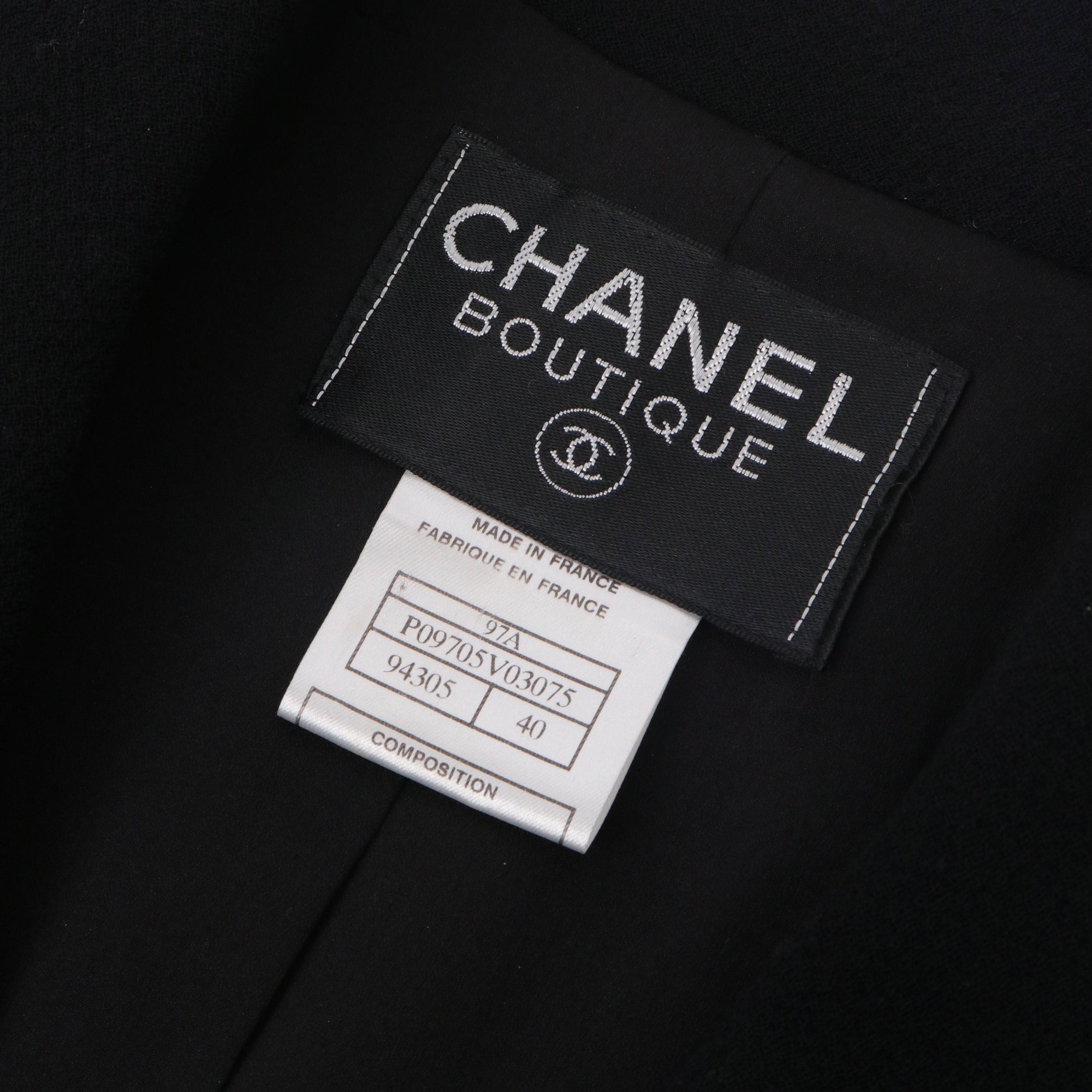 CHANEL - Veste blazer Chanel en laine noire (T40)