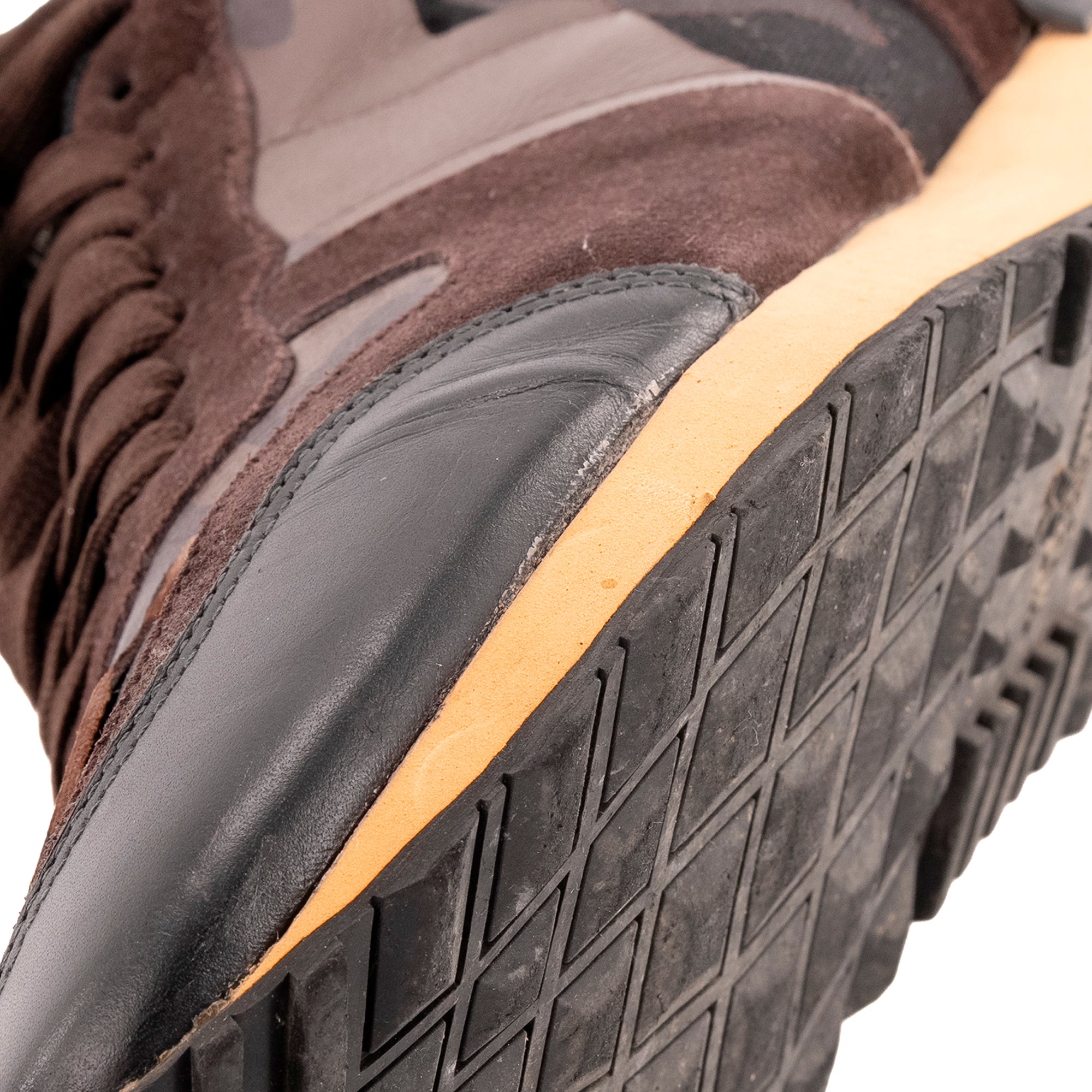 VALENTINO - Sneakers Rockrunner Valentino en toile et cuir marron camouflage (T42)