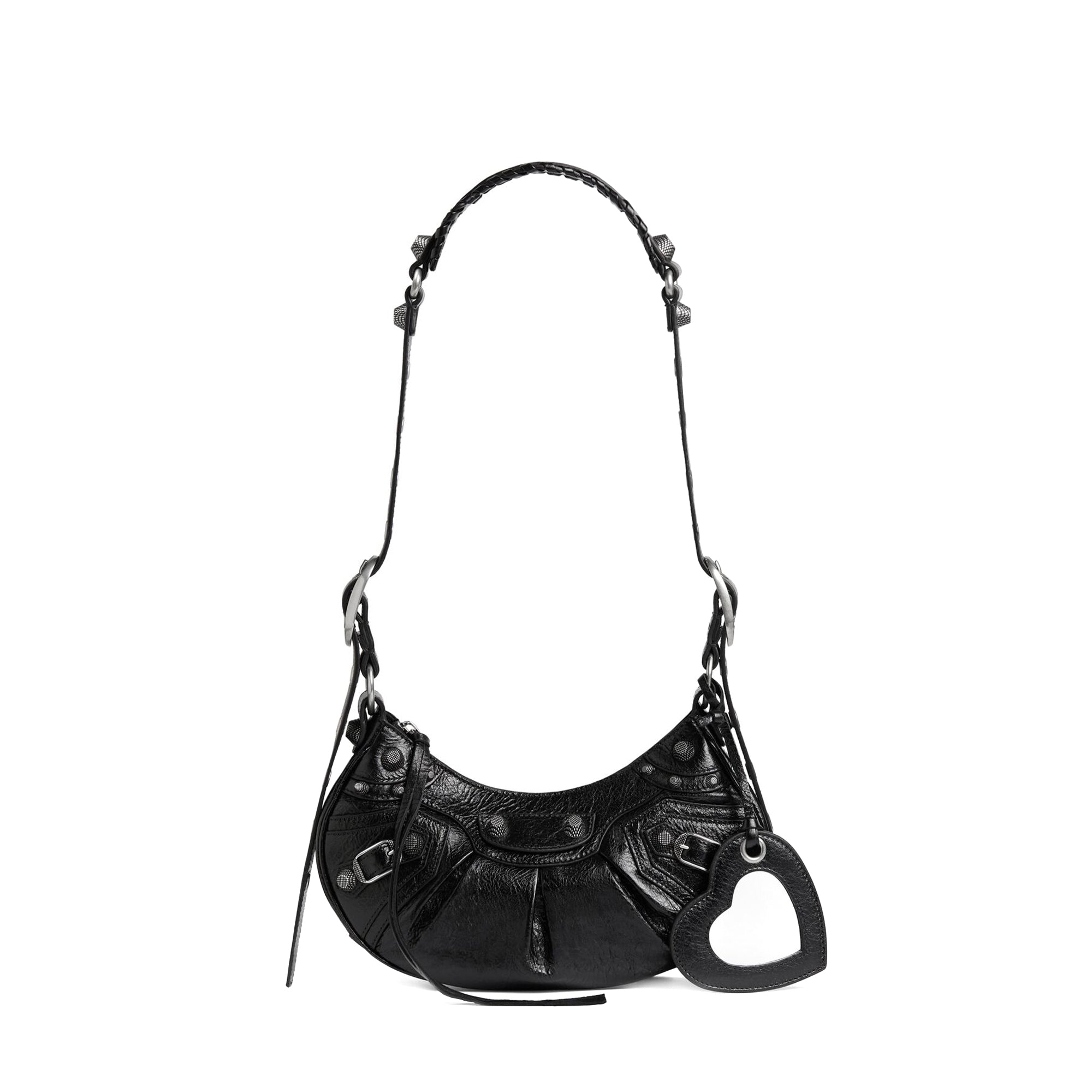 BALENCIAGA - Cagole XS shoulder bag in black leather