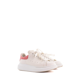 ALEXANDER MCQUEEN - Oversize Alexander Mcqueen sneakers in white and pink leather (T38)