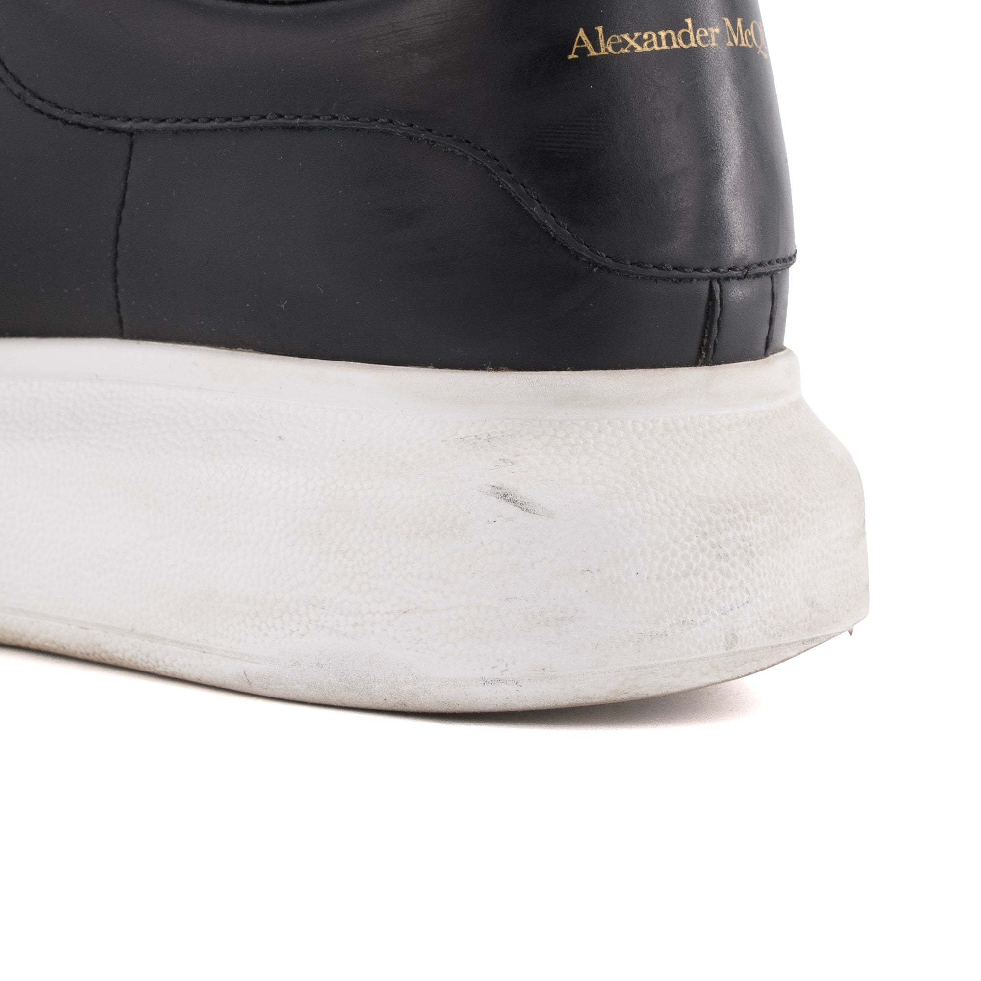 ALEXANDER MCQUEEN - Sneakers Oversize Alexander McQueen en cuir noir (T37.5)