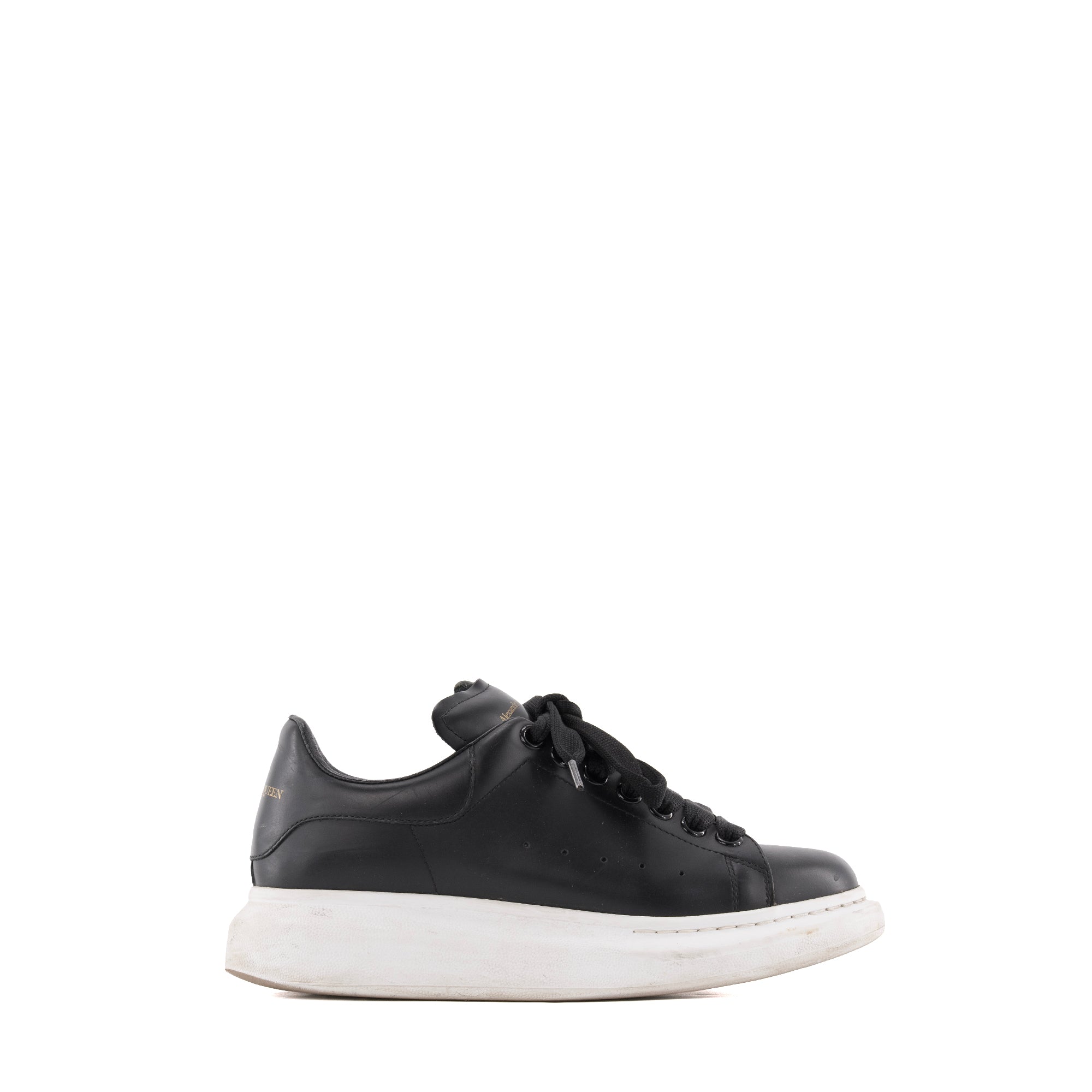 ALEXANDER MCQUEEN - Sneakers Oversize Alexander McQueen en cuir noir (T37.5)