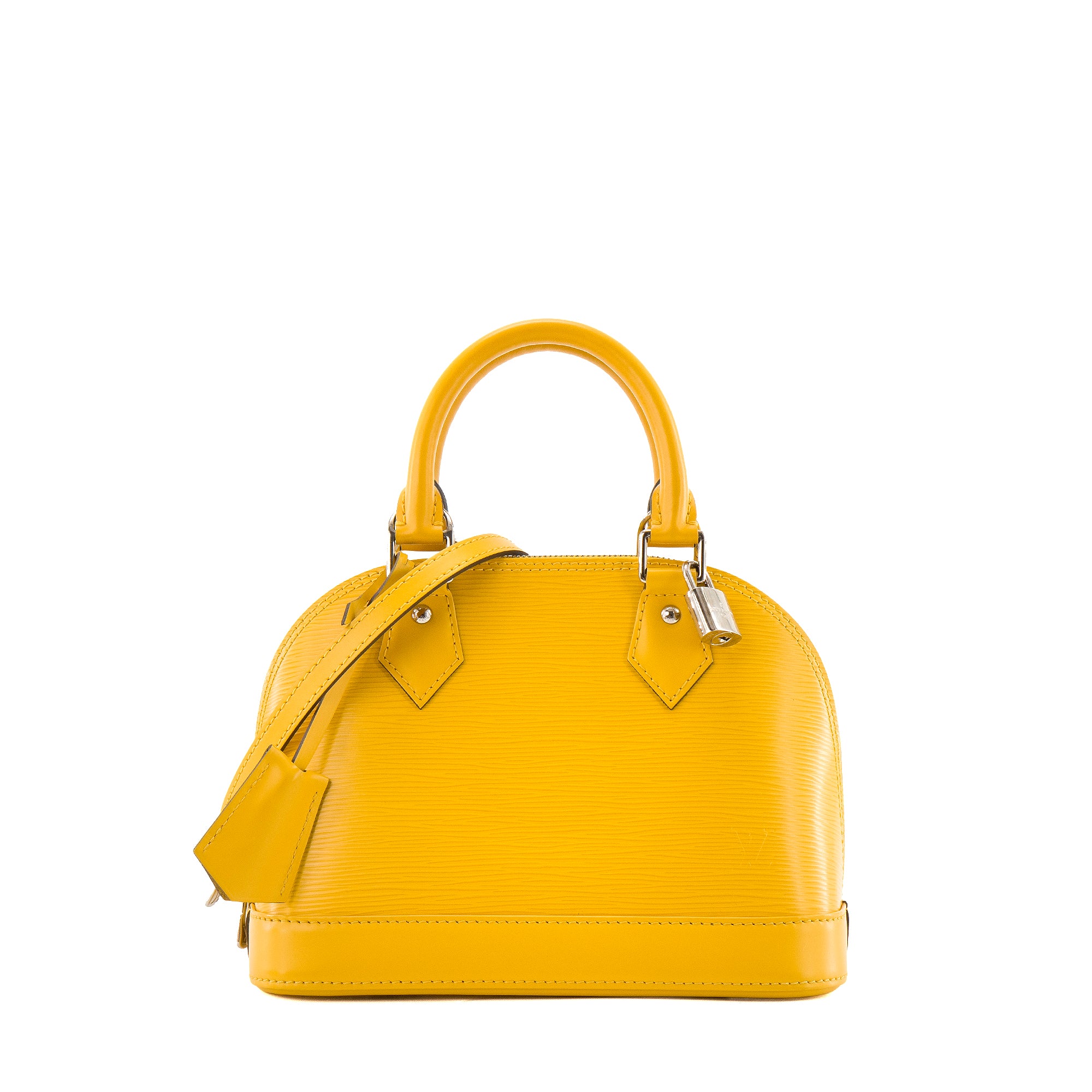 LOUIS VUITTON - Sac à bandoulière Alma BB Louis Vuitton en cuir épi bleu jaune