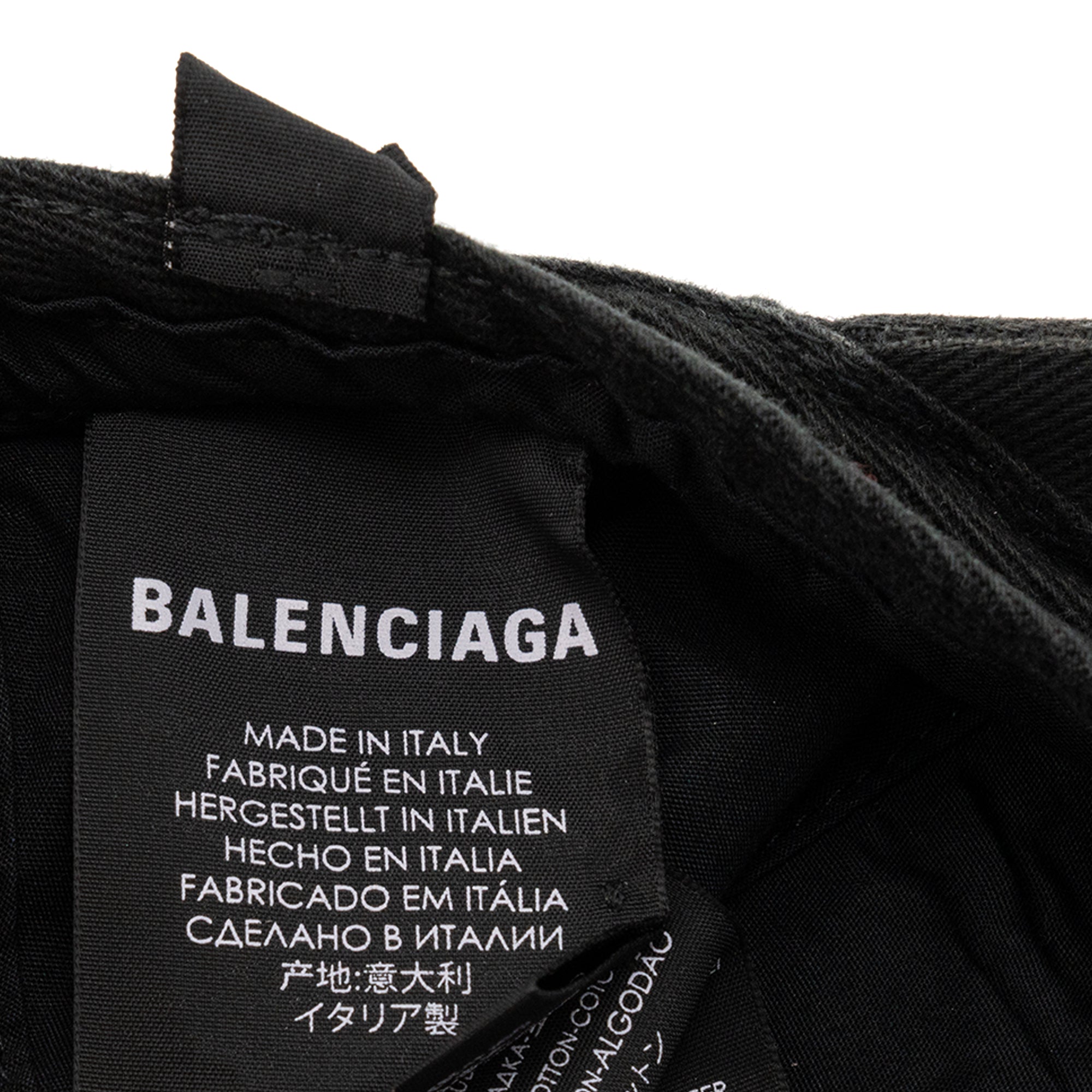 BALENCIAGA - Casquette Languages Balenciaga en toile noire (L)