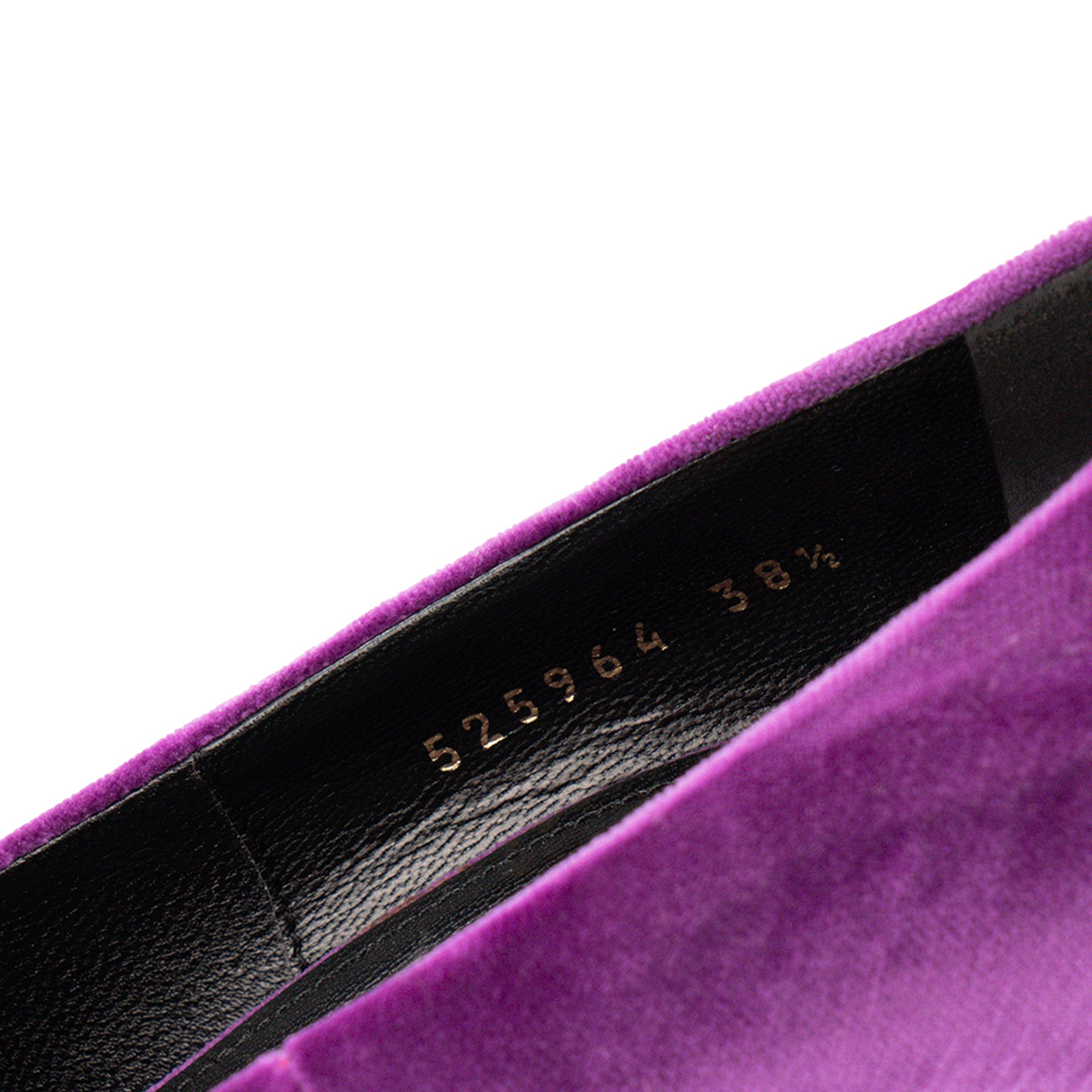 BALENCIAGA - Escarpins BB Balenciaga en velours violet (T38,5)
