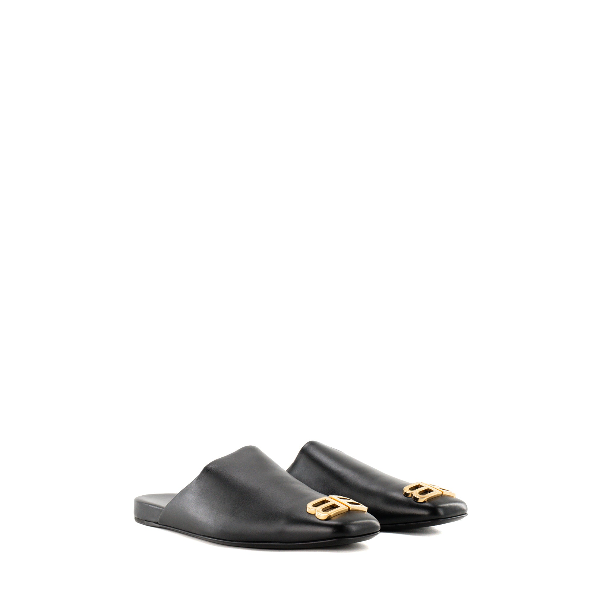 BALENCIAGA - Mules Cosy BB Balenciaga en cuir lisse noir (T40)