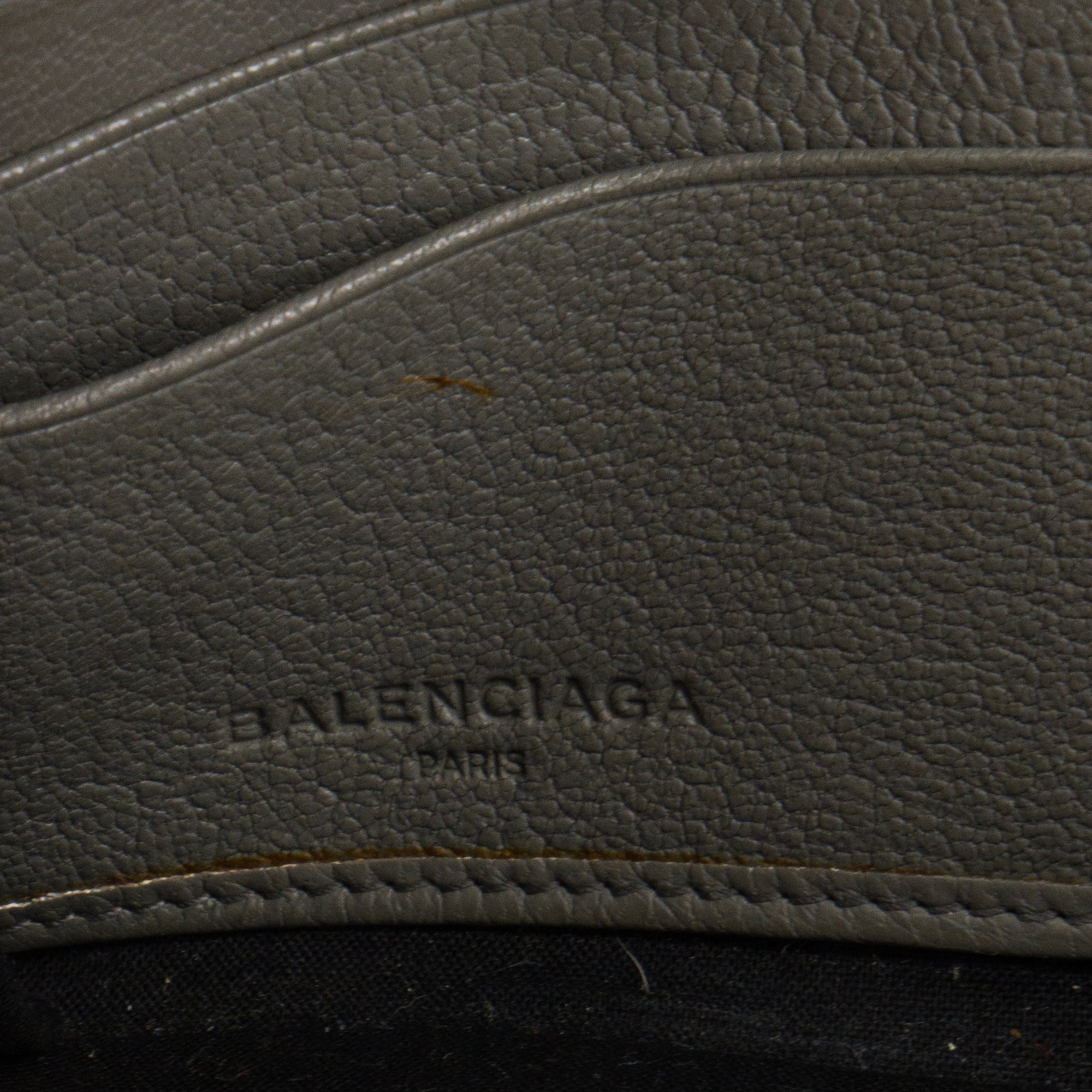 BALENCIAGA - Portefeuille Continental Balenciaga en cuir grainé kaki