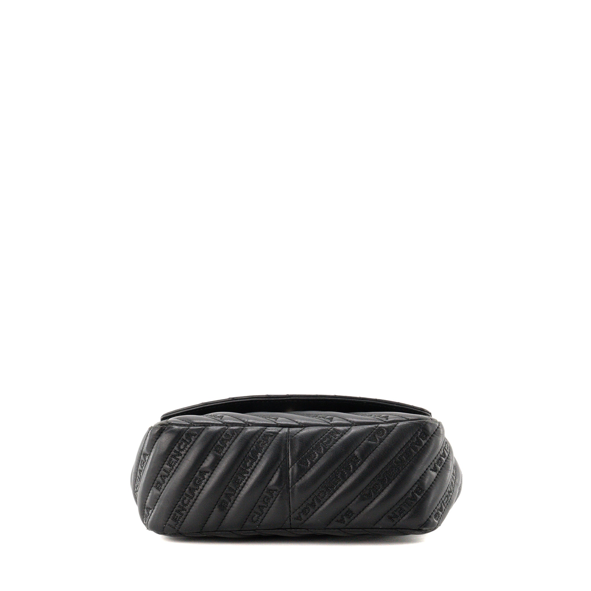 BALENCIAGA - Sac à bandoulière BB Chain Balenciaga en cuir matelassé noir
