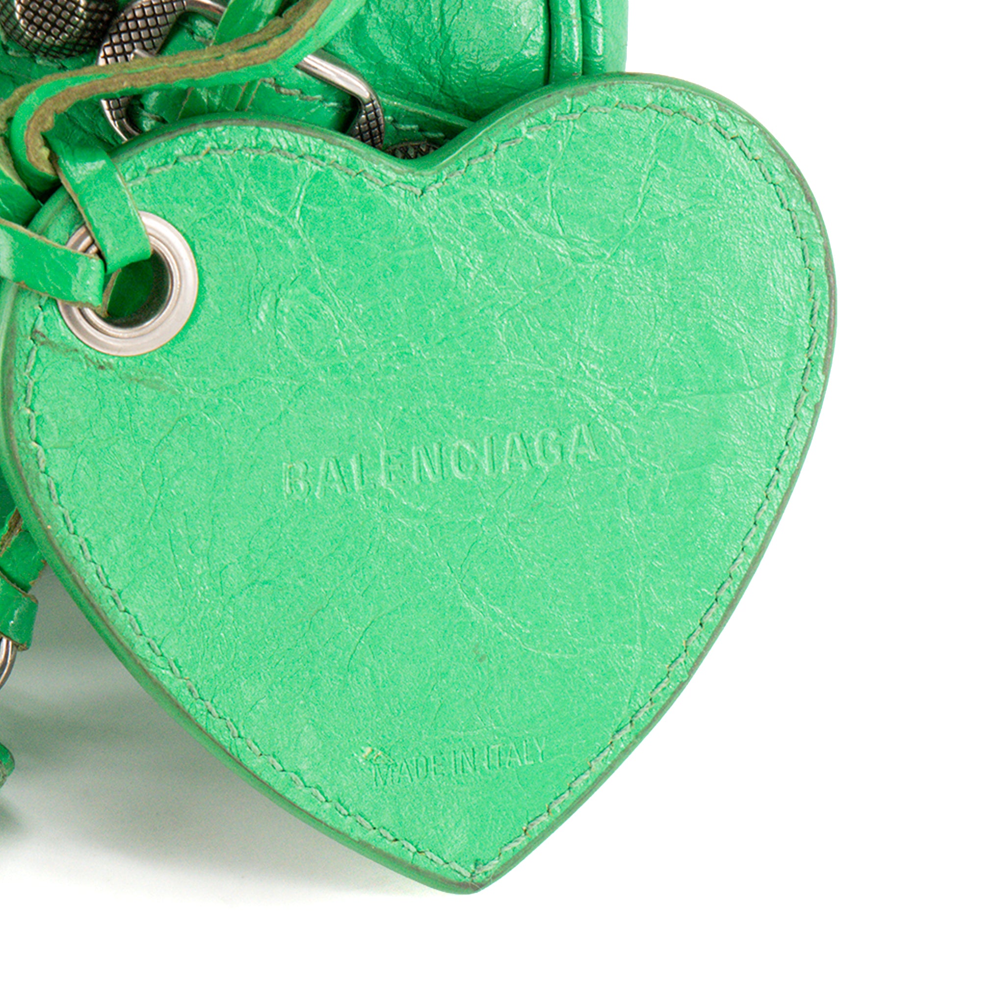 BALENCIAGA - Sac à bandoulière Cagole XS Balenciaga en cuir froissé vert