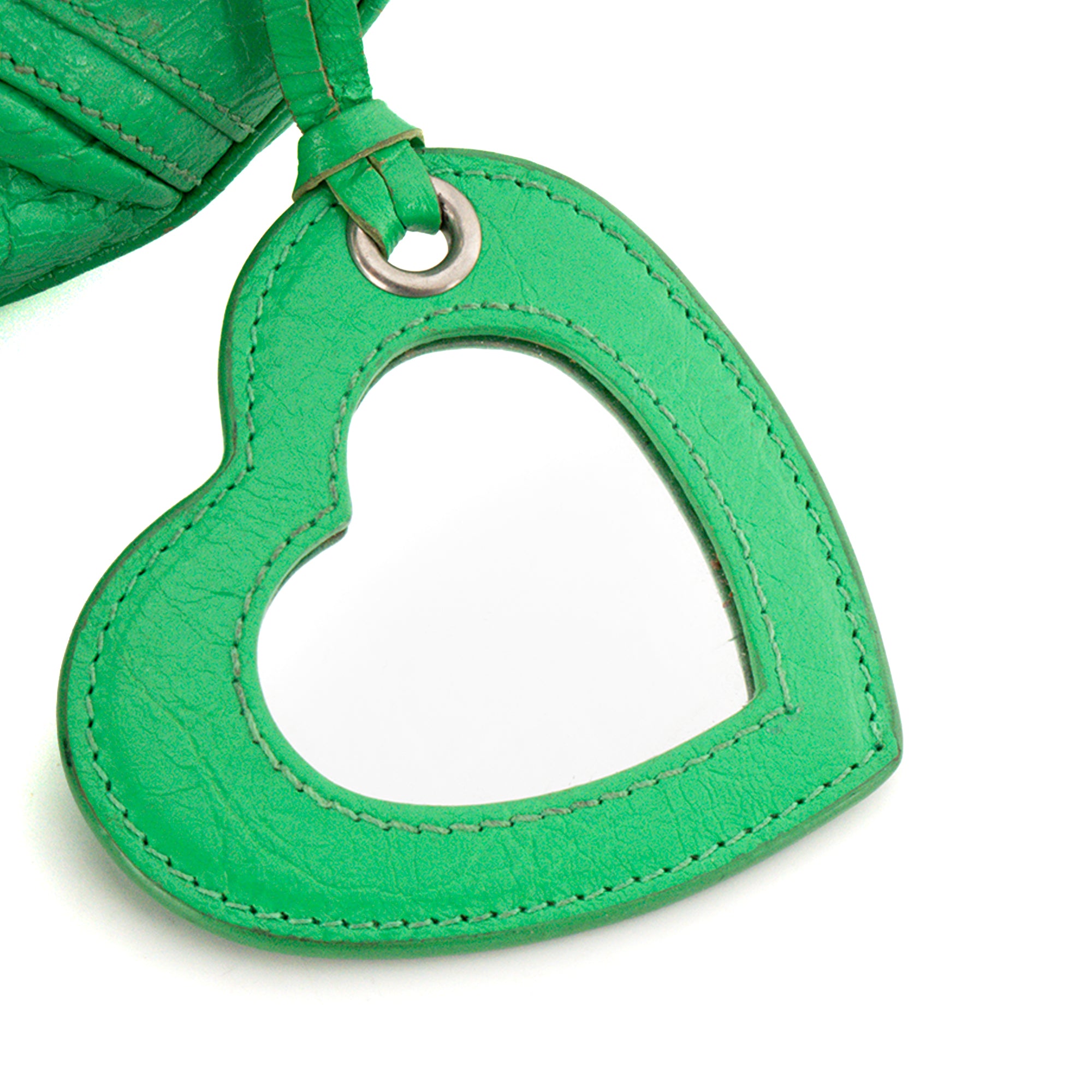 BALENCIAGA - Sac à bandoulière Cagole XS Balenciaga en cuir froissé vert