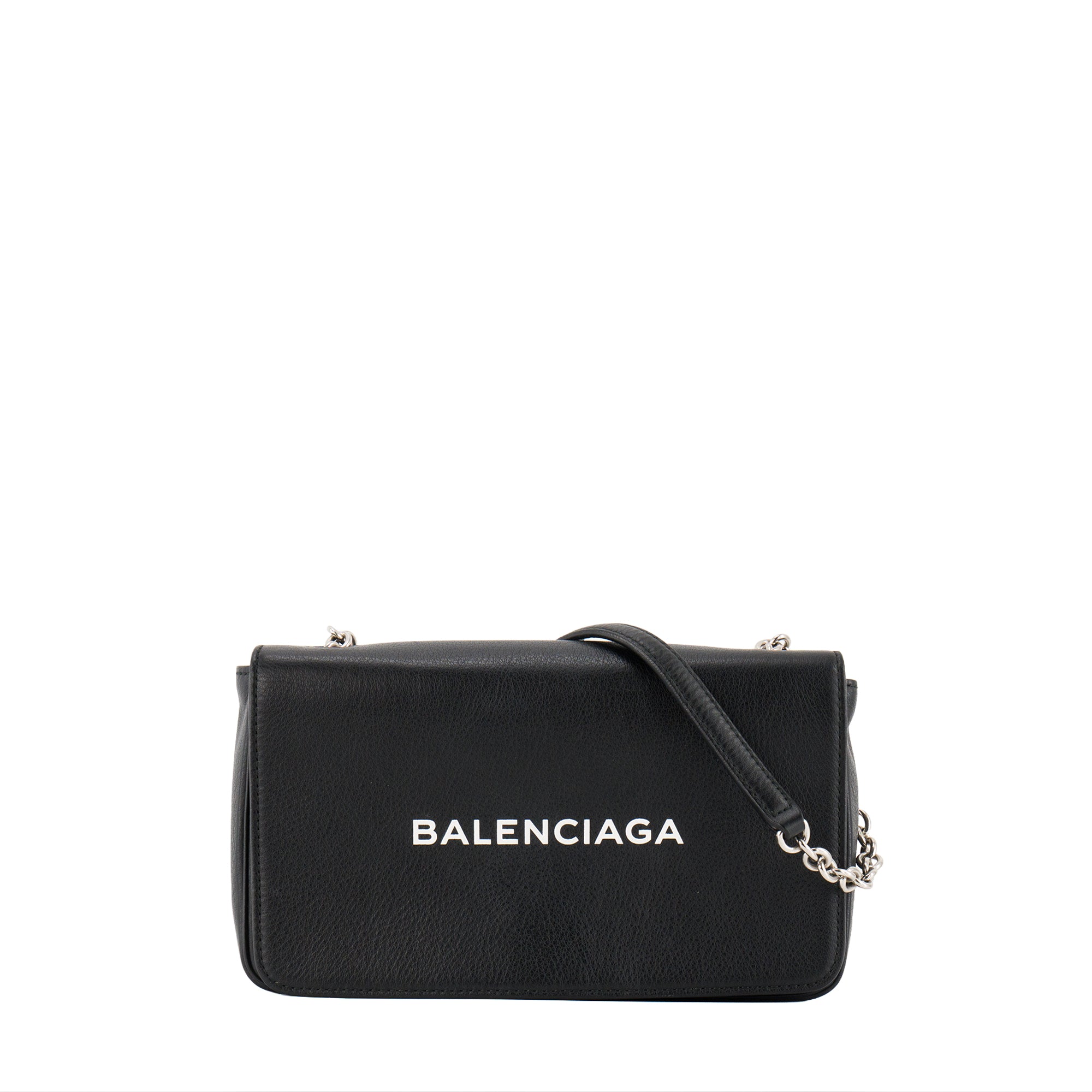BALENCIAGA - Sac à bandoulière Everyday Balenciaga en cuir grainé noir