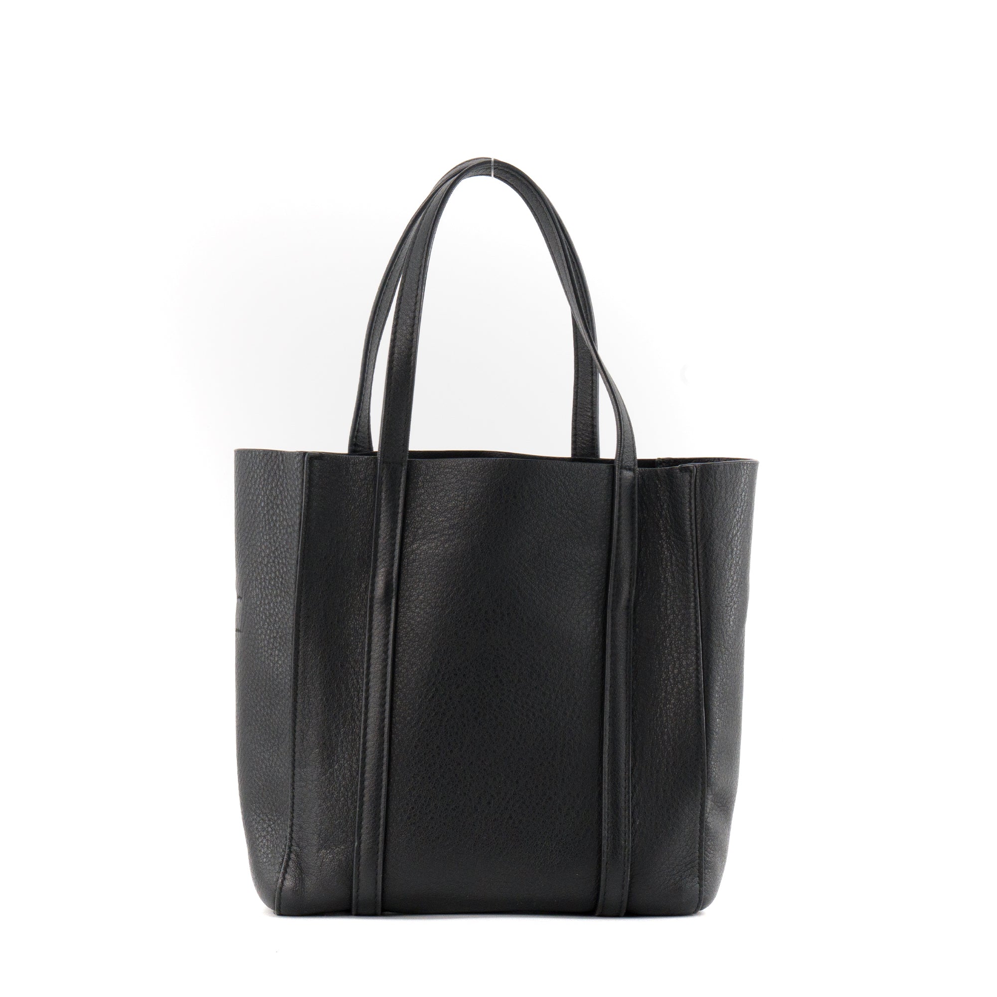 BALENCIAGA - Sac à bandoulière Everyday Tote Balenciaga en cuir grainé noir