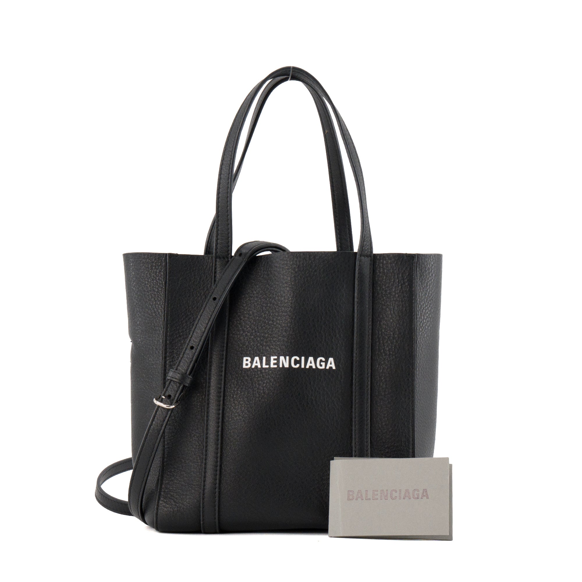BALENCIAGA - Sac à bandoulière Everyday Tote Balenciaga en cuir grainé noir