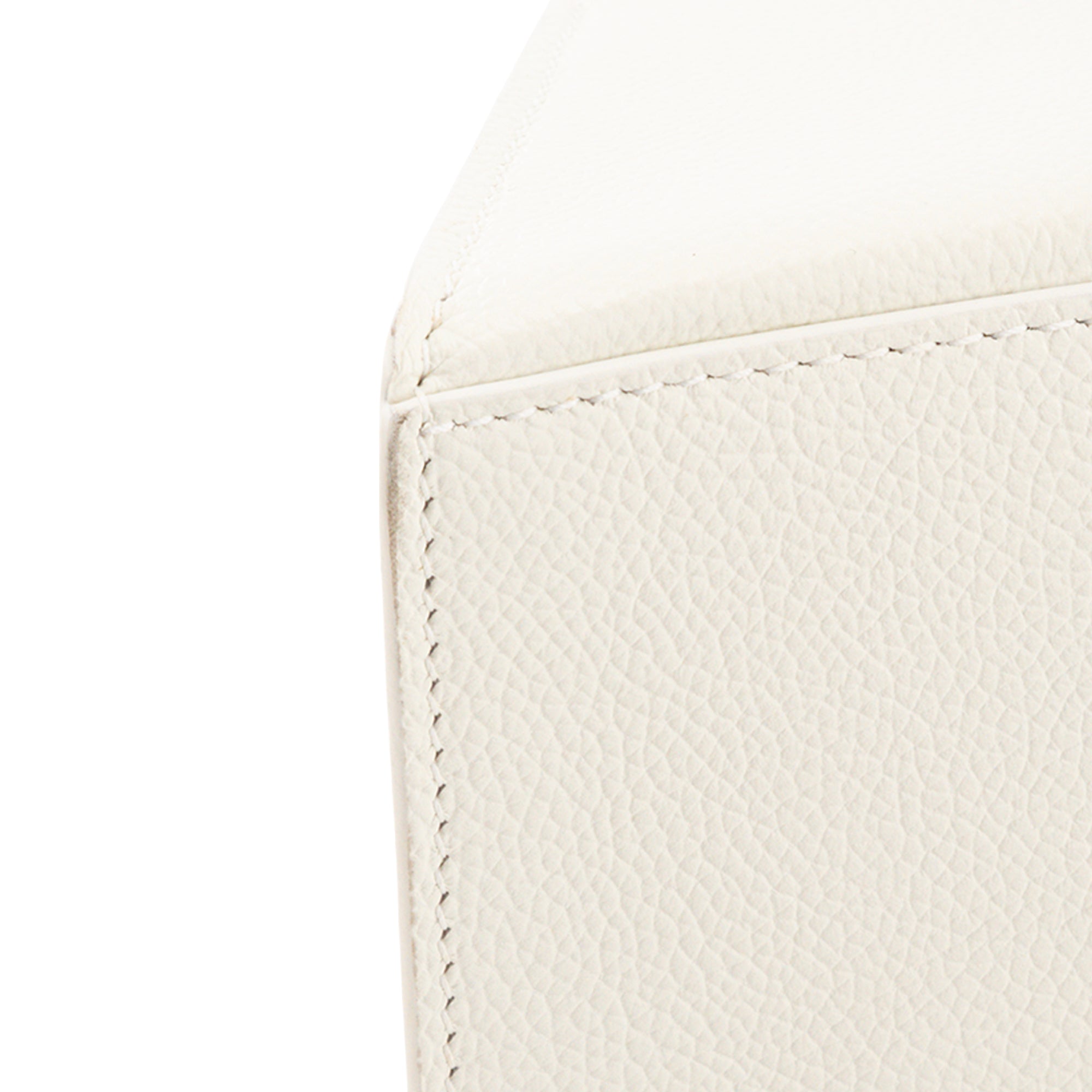 BALENCIAGA - Sac à bandoulière Hourglass Small Balenciaga en cuir grainé blanc