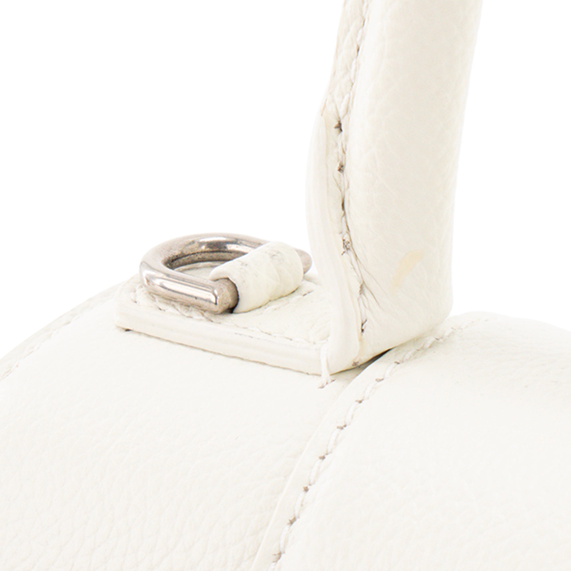 BALENCIAGA - Sac à bandoulière Hourglass Small Balenciaga en cuir grainé blanc