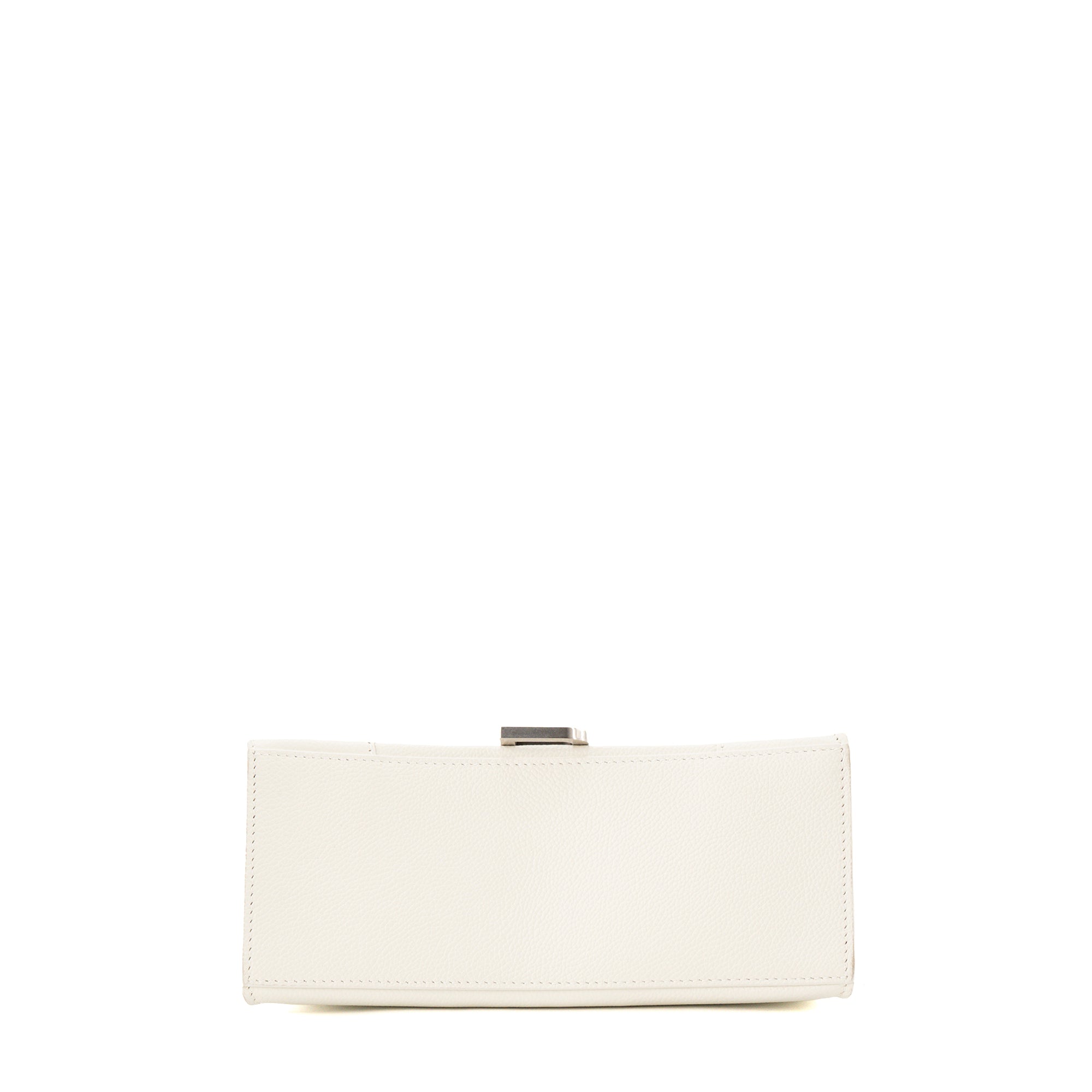 BALENCIAGA - Sac à bandoulière Hourglass Small Balenciaga en cuir grainé blanc