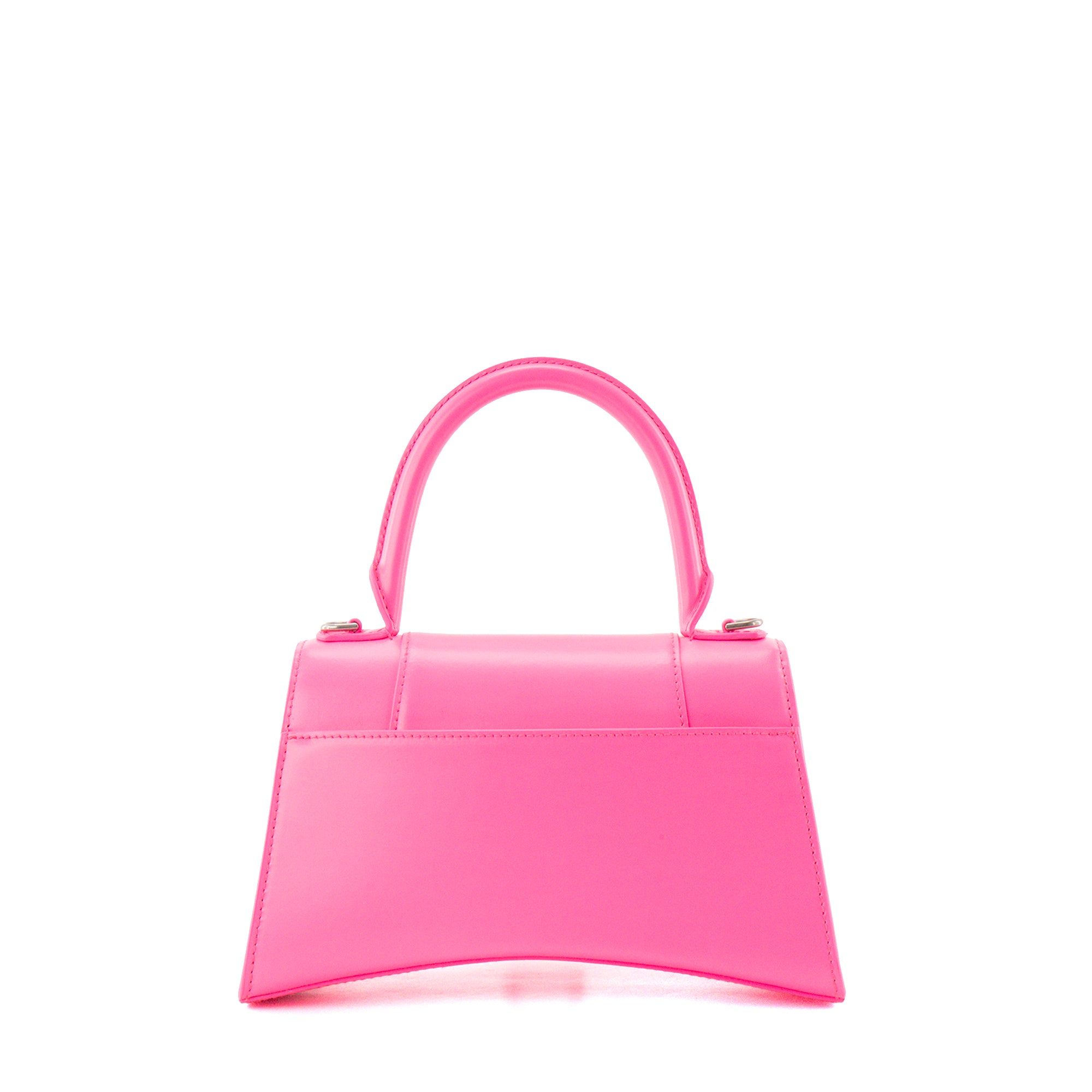 BALENCIAGA - Sac à bandoulière Hourglass Small Balenciaga en cuir lisse rose