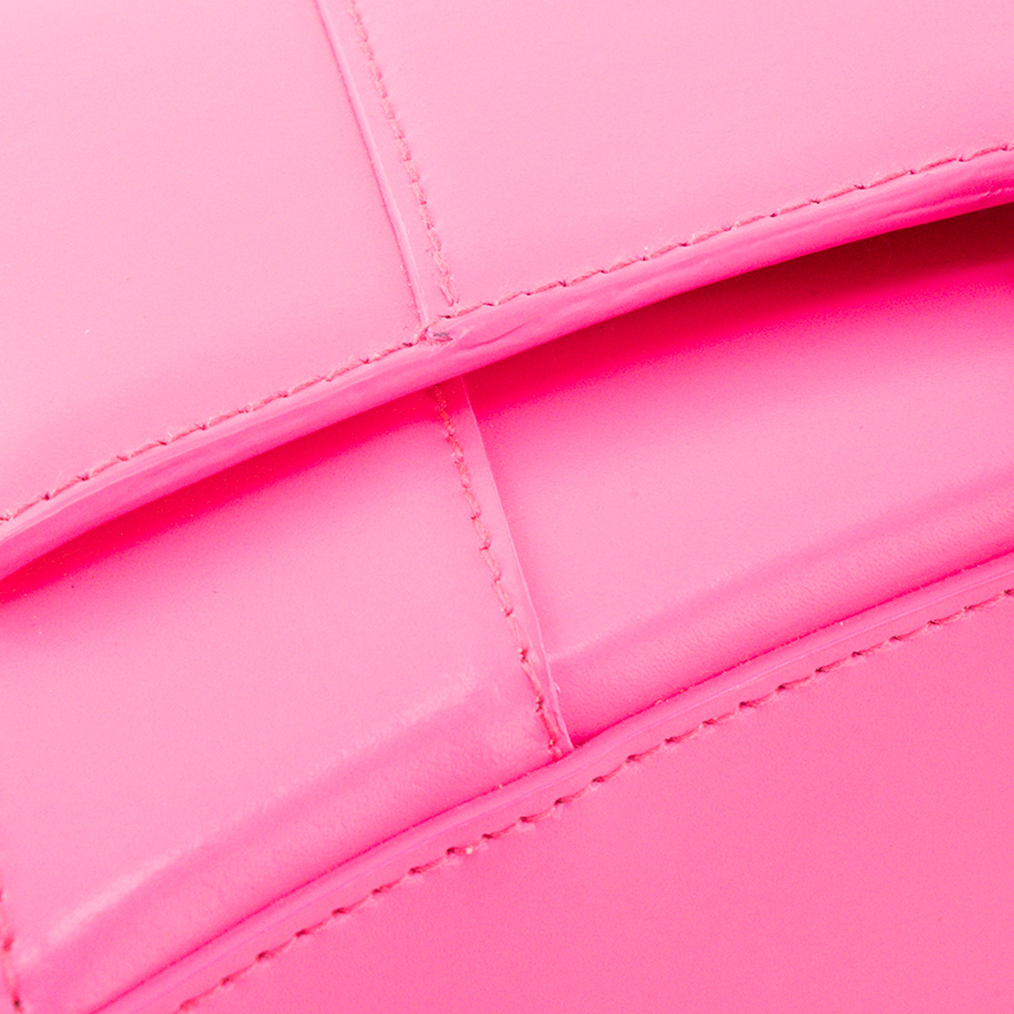 BALENCIAGA - Sac à bandoulière Hourglass Small Balenciaga en cuir lisse rose