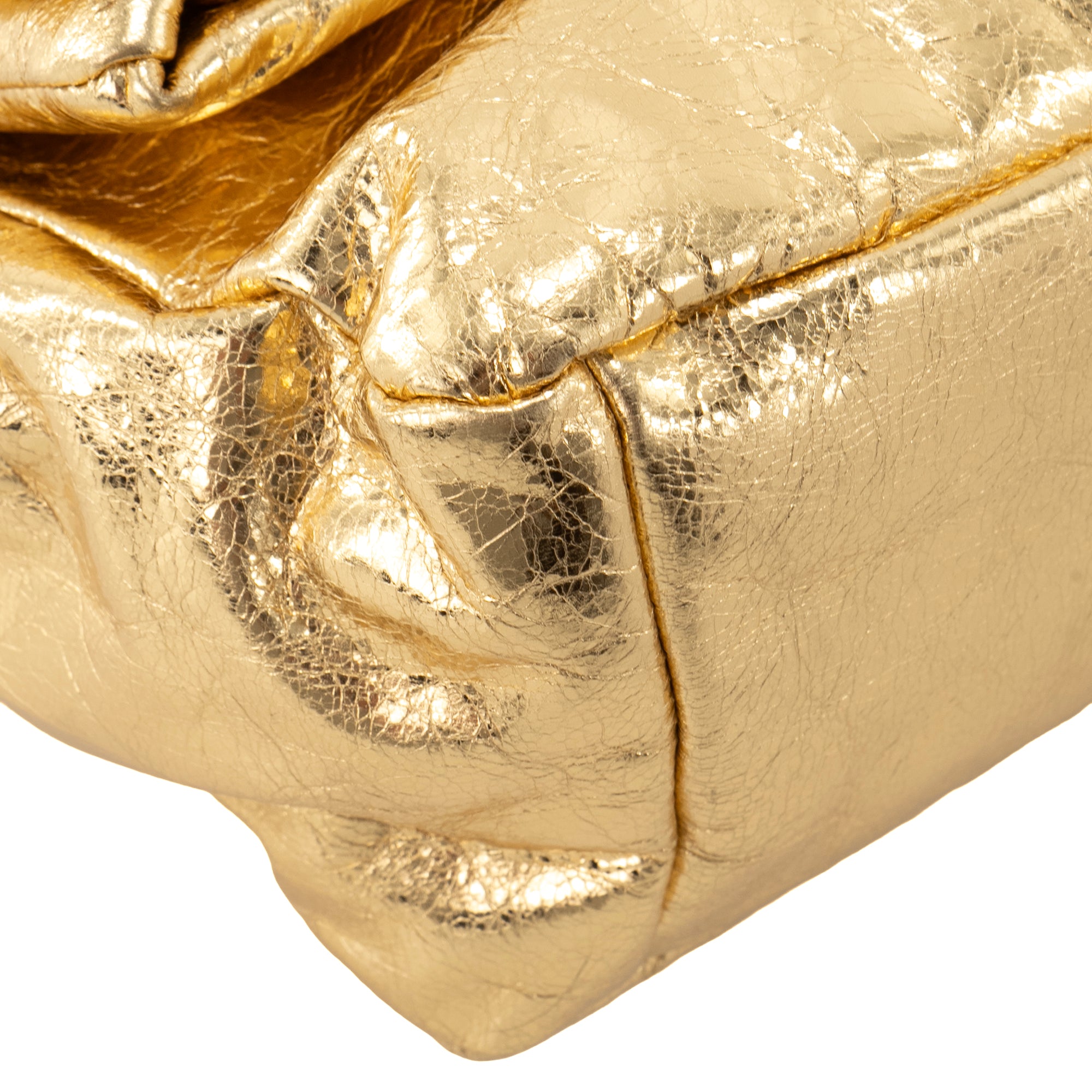 BALENCIAGA - Sac à bandoulière Monaco moyen Balenciaga en cuir froissé doré