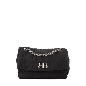 BALENCIAGA - Sac à bandoulière Monaco Balenciaga en toile noire