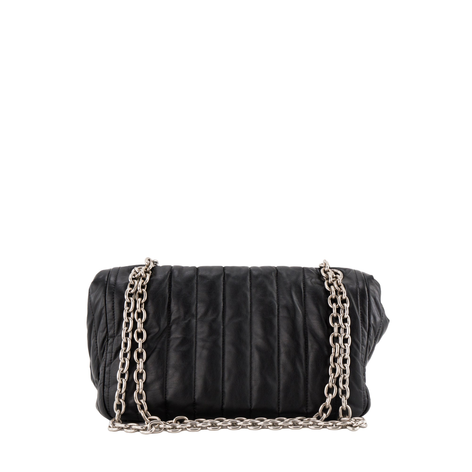 BALENCIAGA - Sac à bandoulière Monaco Small Balenciaga en cuir lisse noir