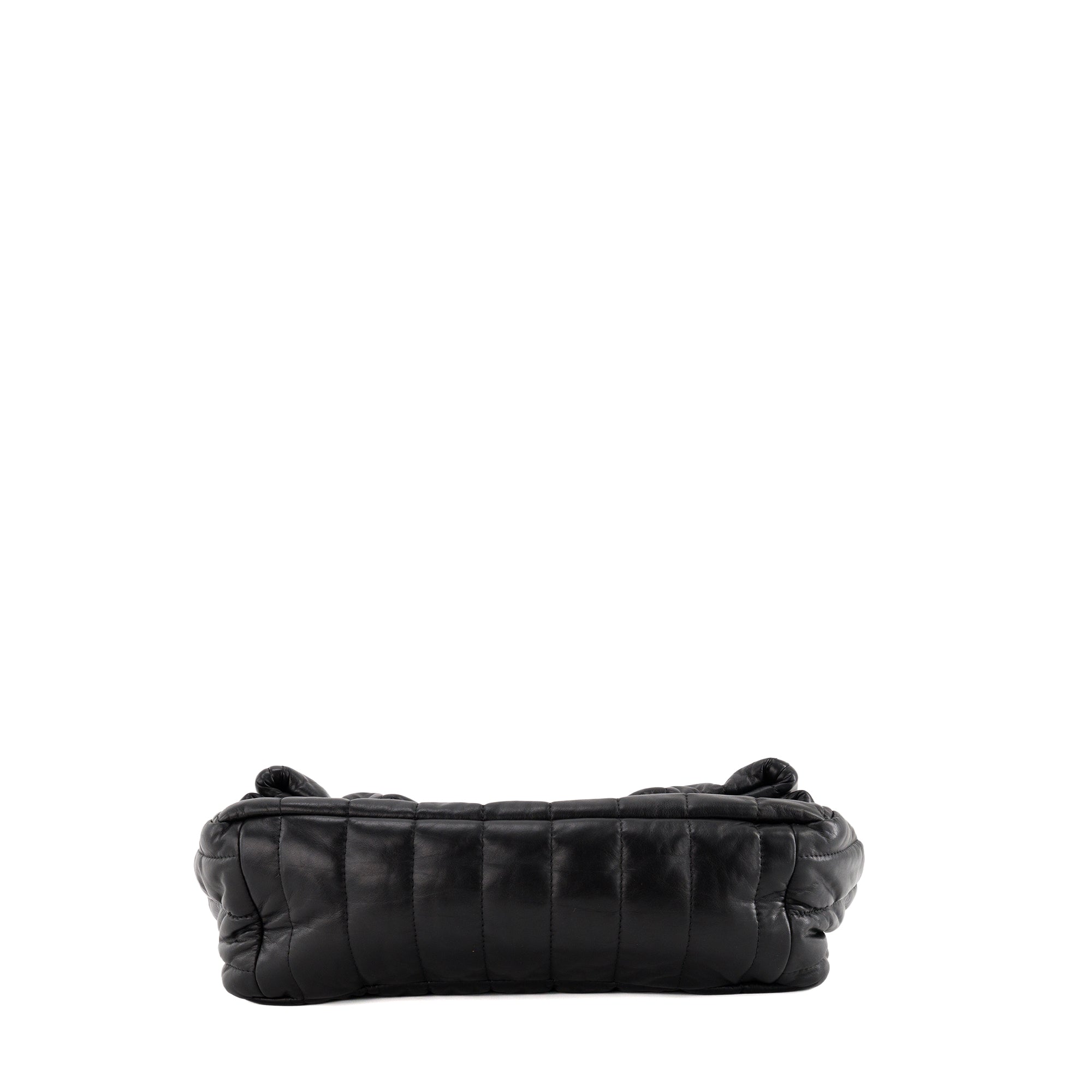 BALENCIAGA - Sac à bandoulière Monaco Small Balenciaga en cuir lisse noir
