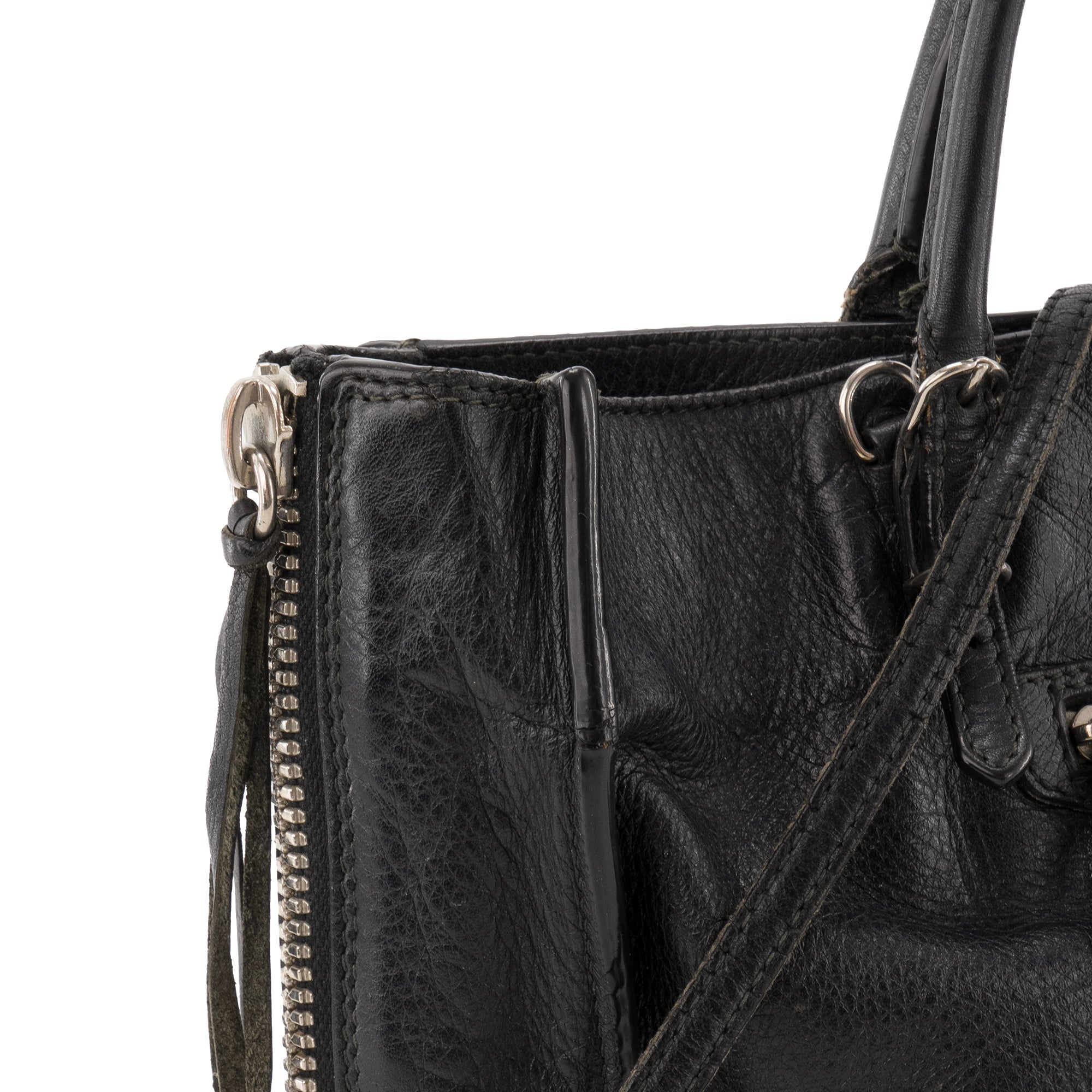 BALENCIAGA - Sac à bandoulière Papier A5 Balenciaga en cuir noir