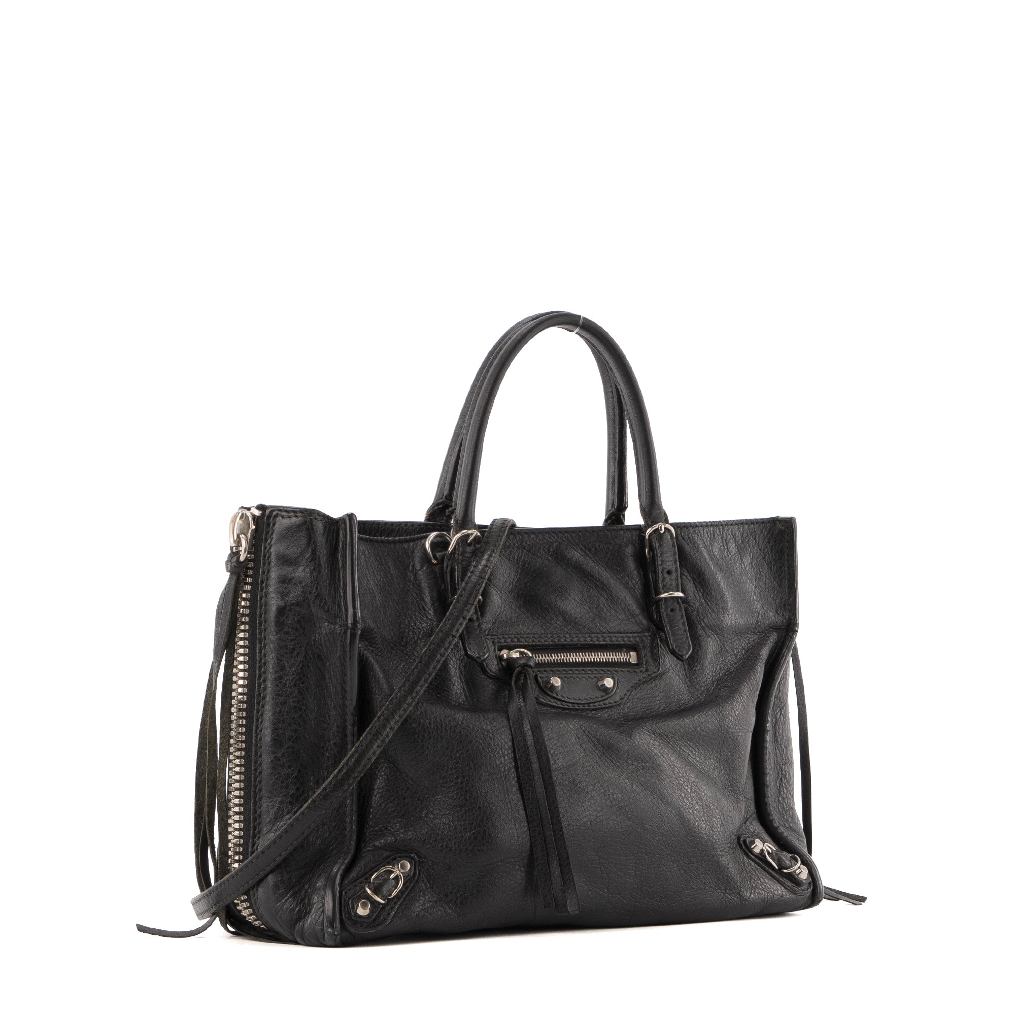 BALENCIAGA - Sac à bandoulière Papier A5 Balenciaga en cuir noir