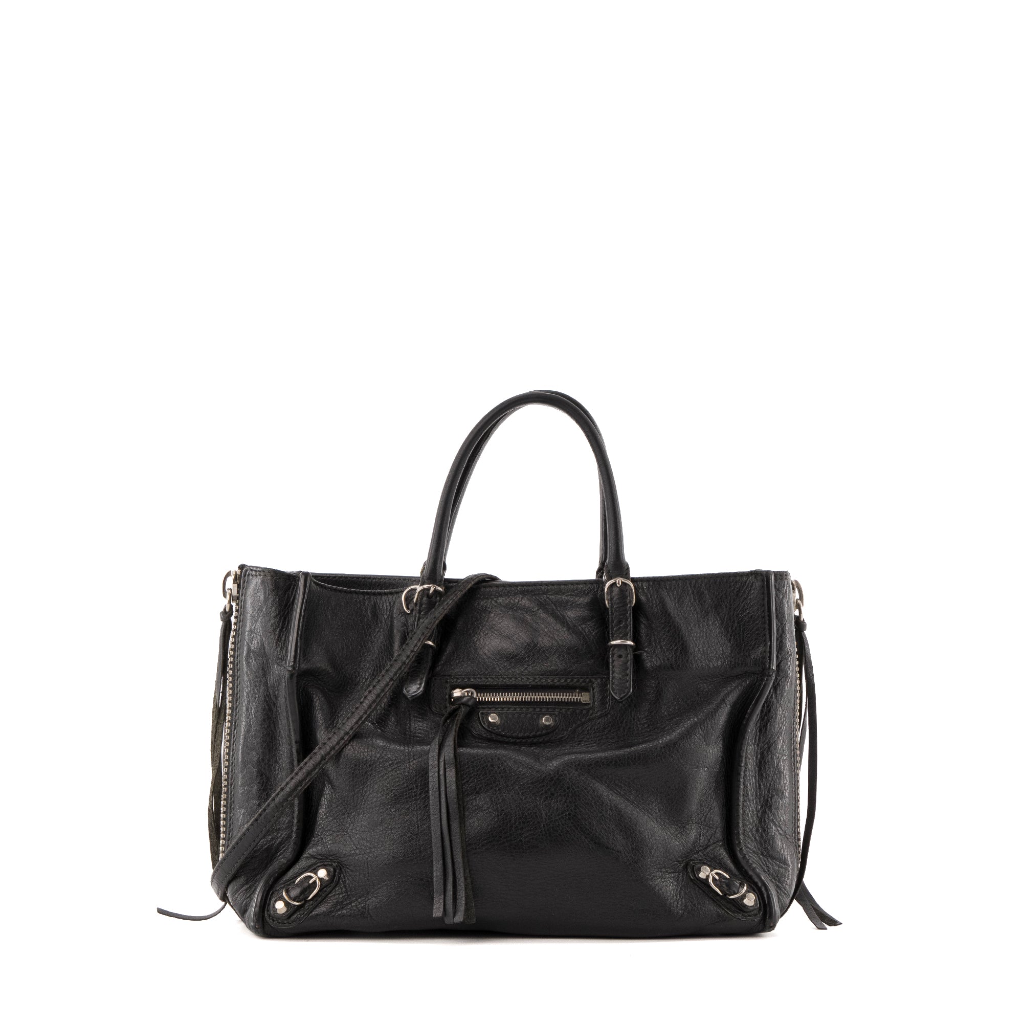 BALENCIAGA - Sac à bandoulière Papier A5 Balenciaga en cuir noir