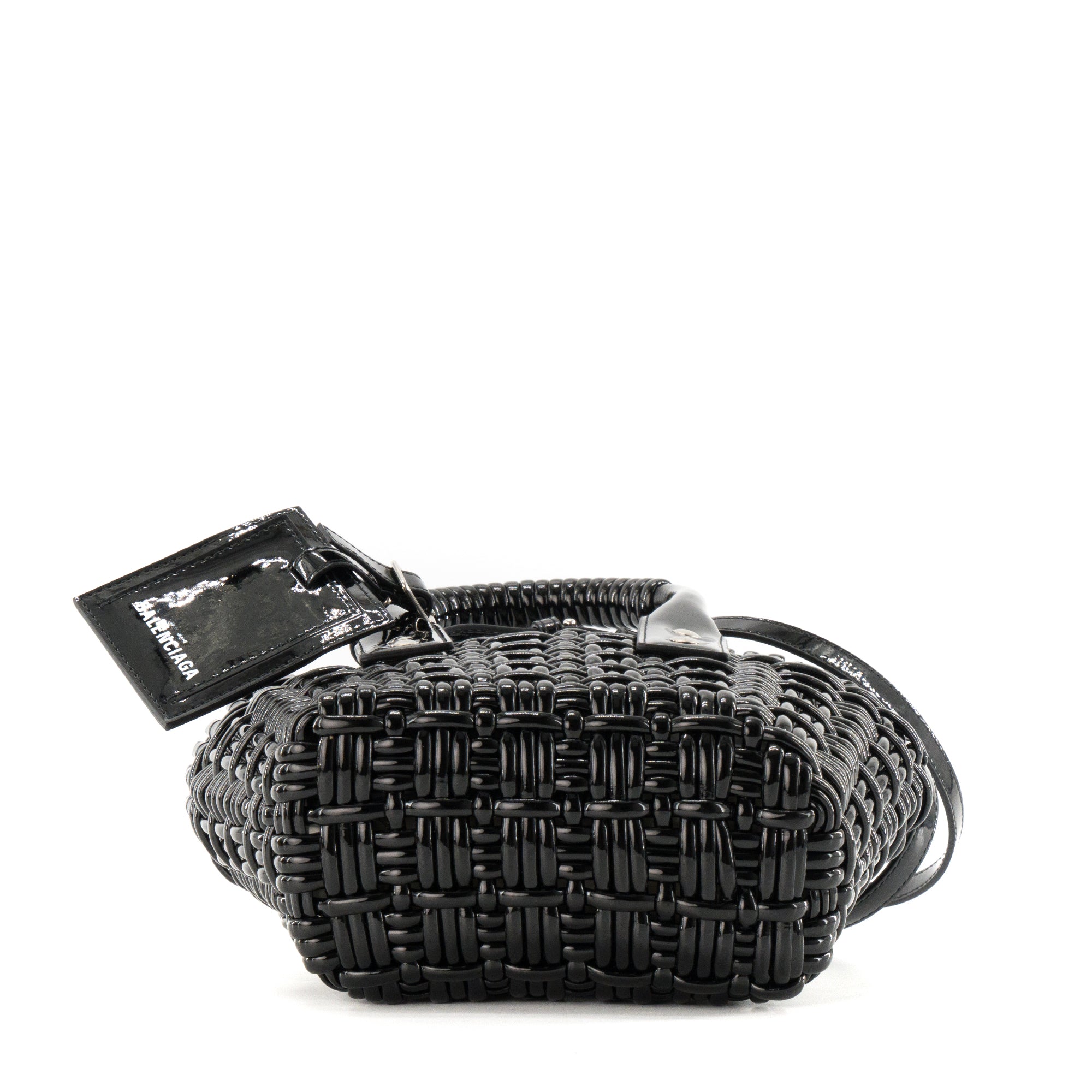 BALENCIAGA - Sac à main Bistro XS Balenciaga en plastique noir