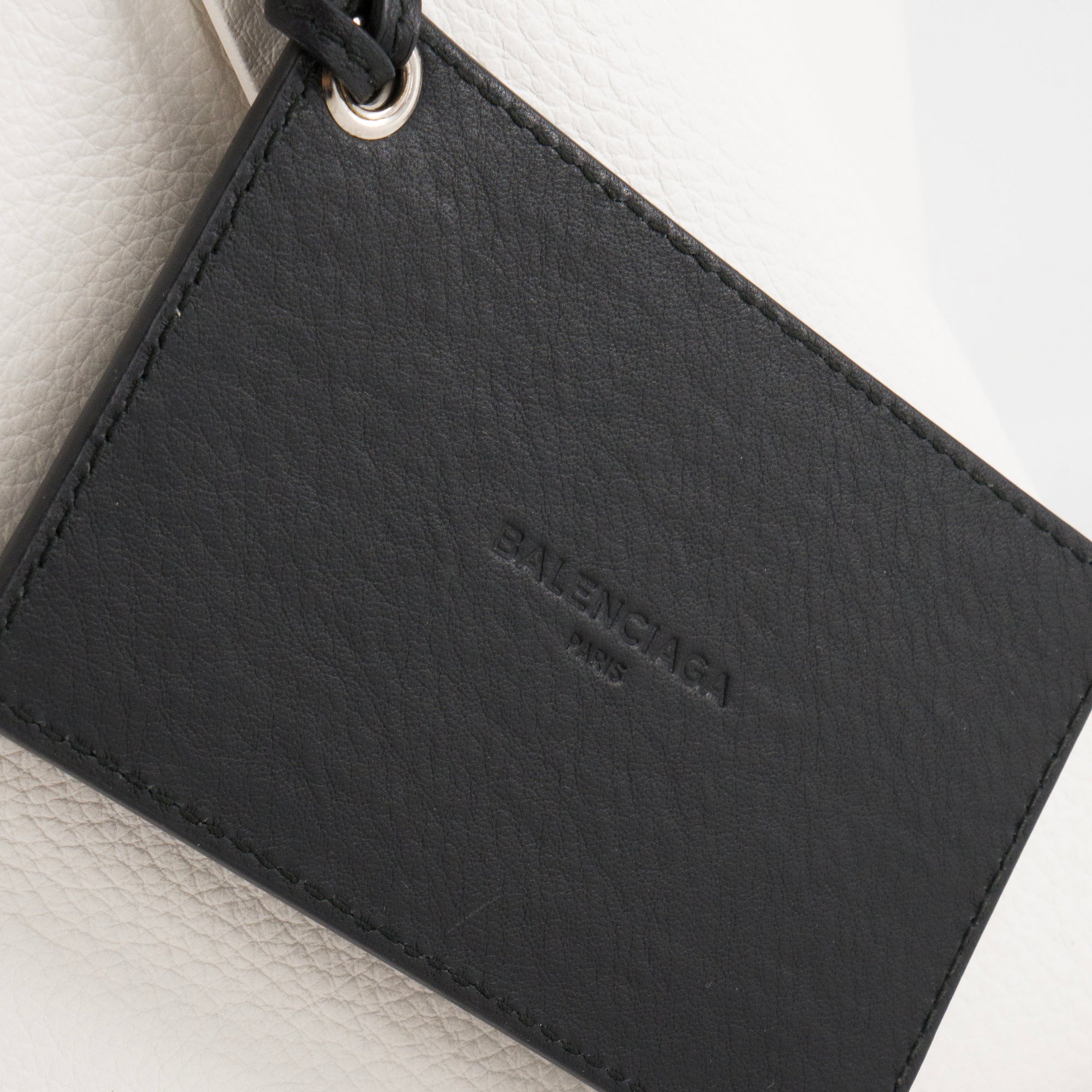 BALENCIAGA - Sac cabas Everyday Balenciaga en cuir grainé blanc