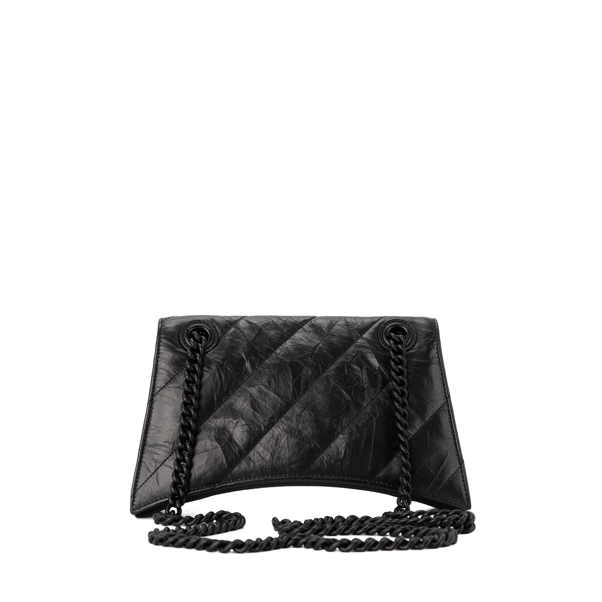 BALENCIAGA - Sac Crush PM Balenciaga en cuir froissé noir