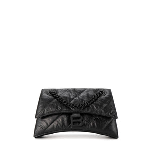 BALENCIAGA - Sac Crush PM Balenciaga en cuir froissé noir