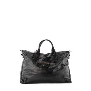 BALENCIAGA - Sac cabas City GM Balenciaga en cuir froissé noir