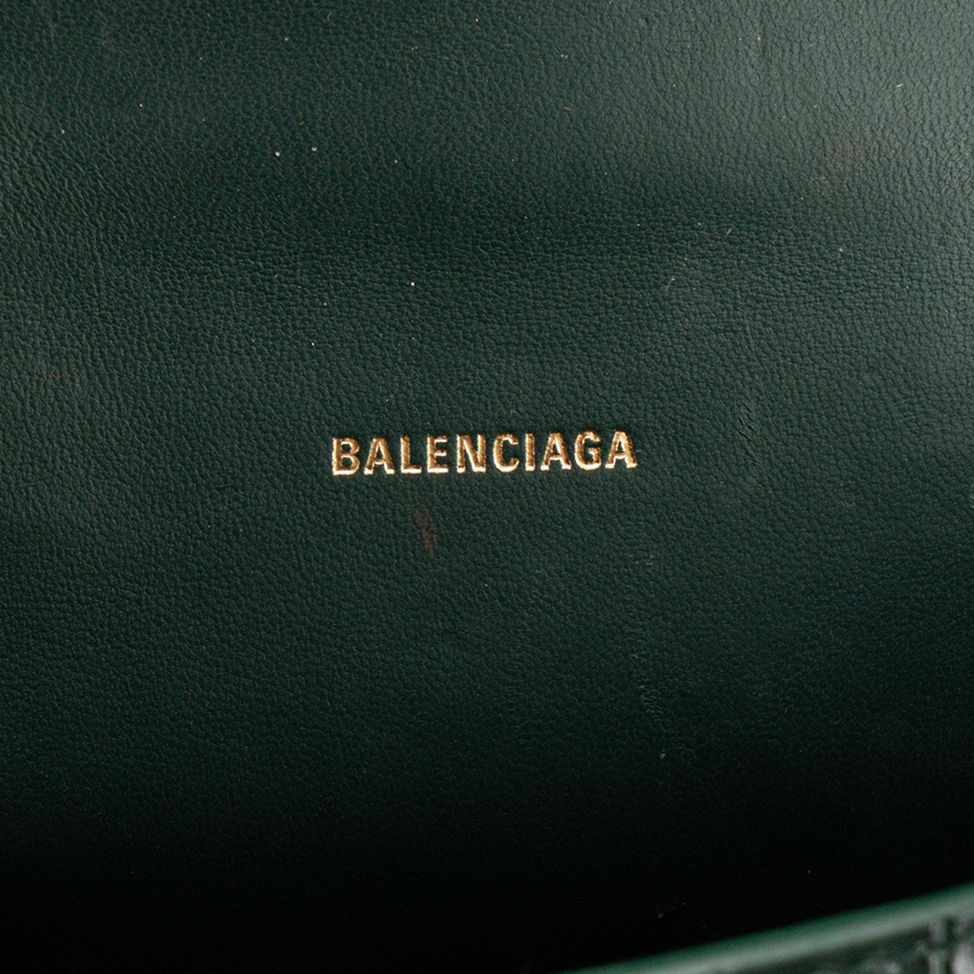 BALENCIAGA - Sac à bandoulière Hourglass XS Balenciaga en cuir embossé vert