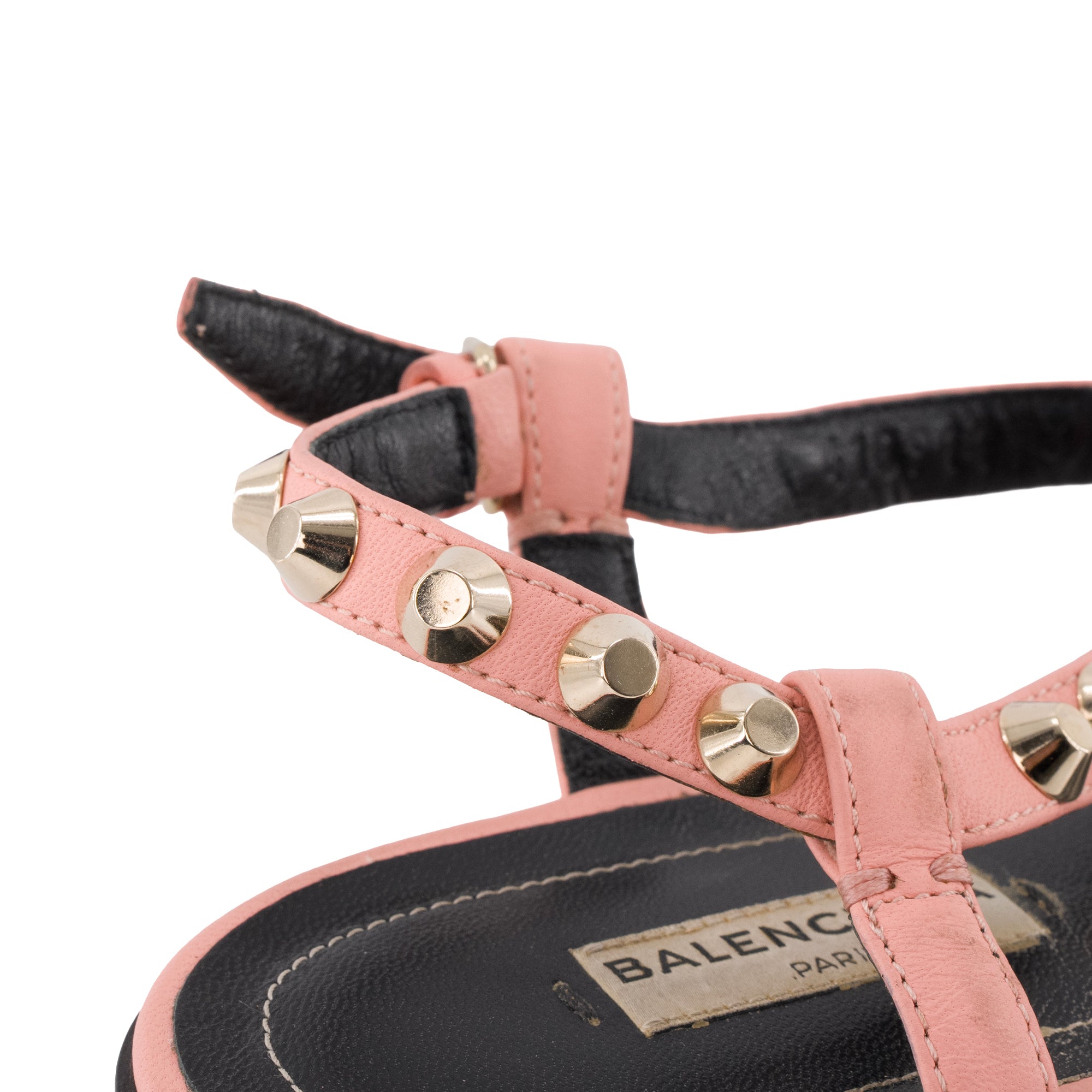 BALENCIAGA - Sandales Balenciaga en cuir rose (T37)