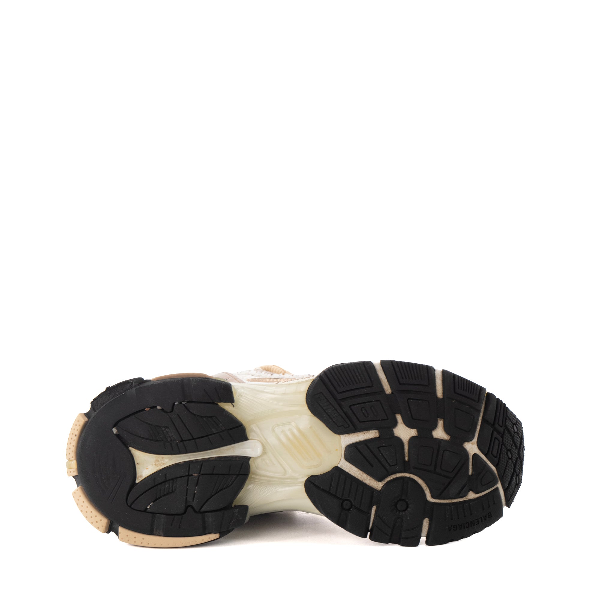 BALENCIAGA - Sneakers Runner Balenciaga en toile et cuir beige (T37)