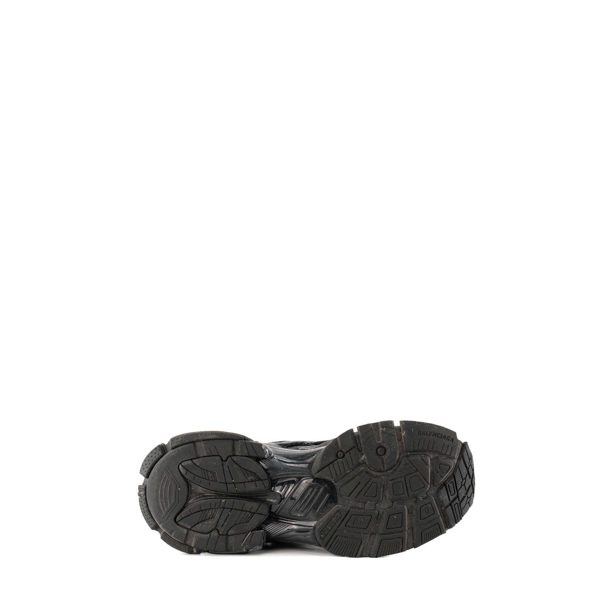 BALENCIAGA - Sneakers Runner Balenciaga en toile et plastique noir (T37)