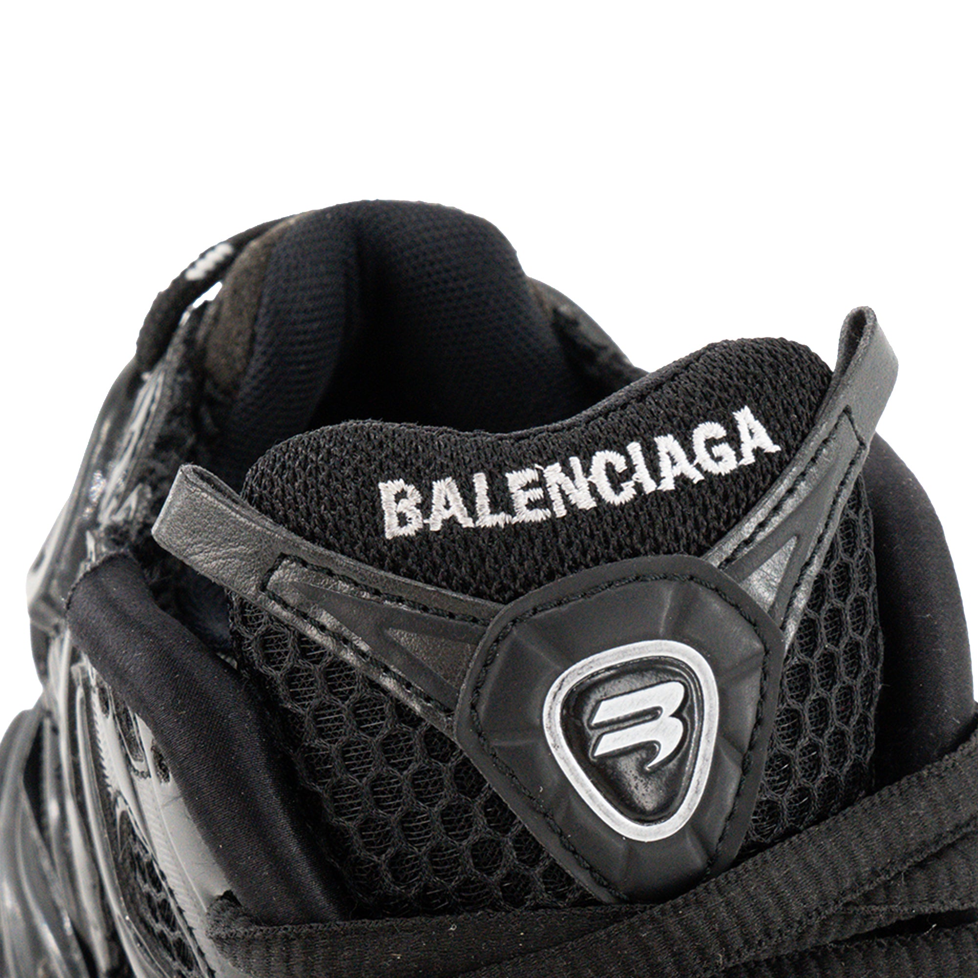 BALENCIAGA - Sneakers Runner Balenciaga en toile et plastique noir (T37)