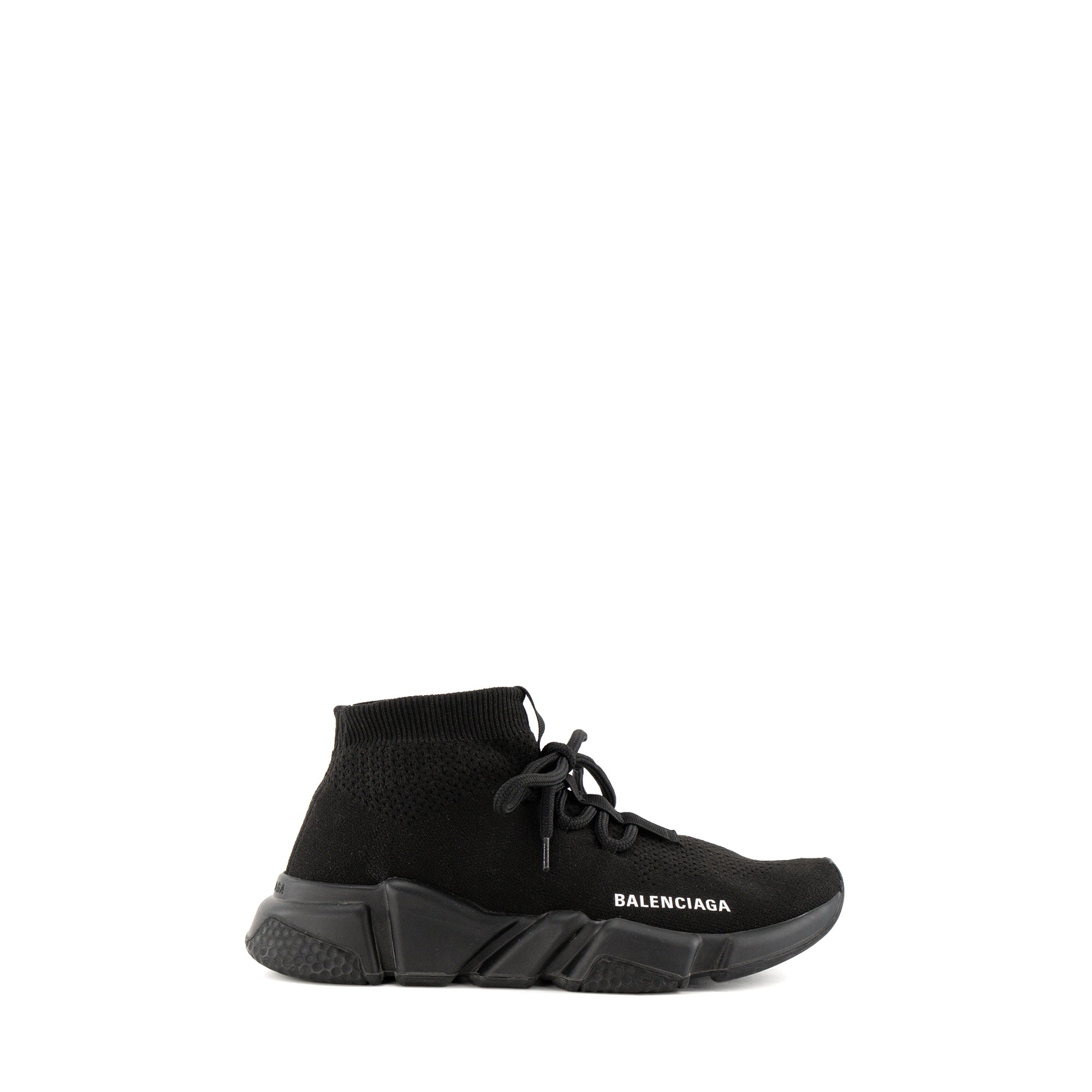 BALENCIAGA - Sneakers Speed Lace-Up Balenciaga en toile noire (T37)