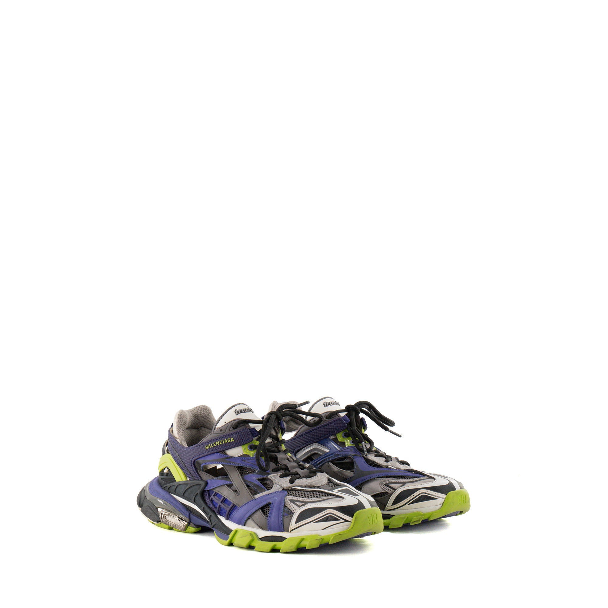 BALENCIAGA - Sneakers Track 2 Balenciaga en toile violette et grise (T44)