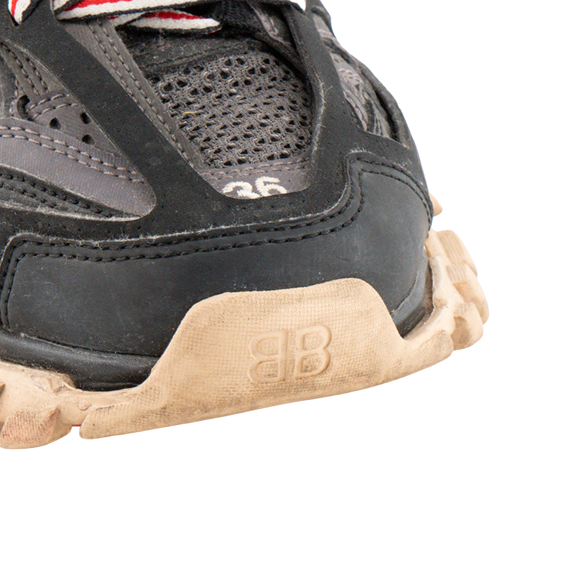 BALENCIAGA - Sneakers Track Balenciaga en cuir et toile noire (T36)