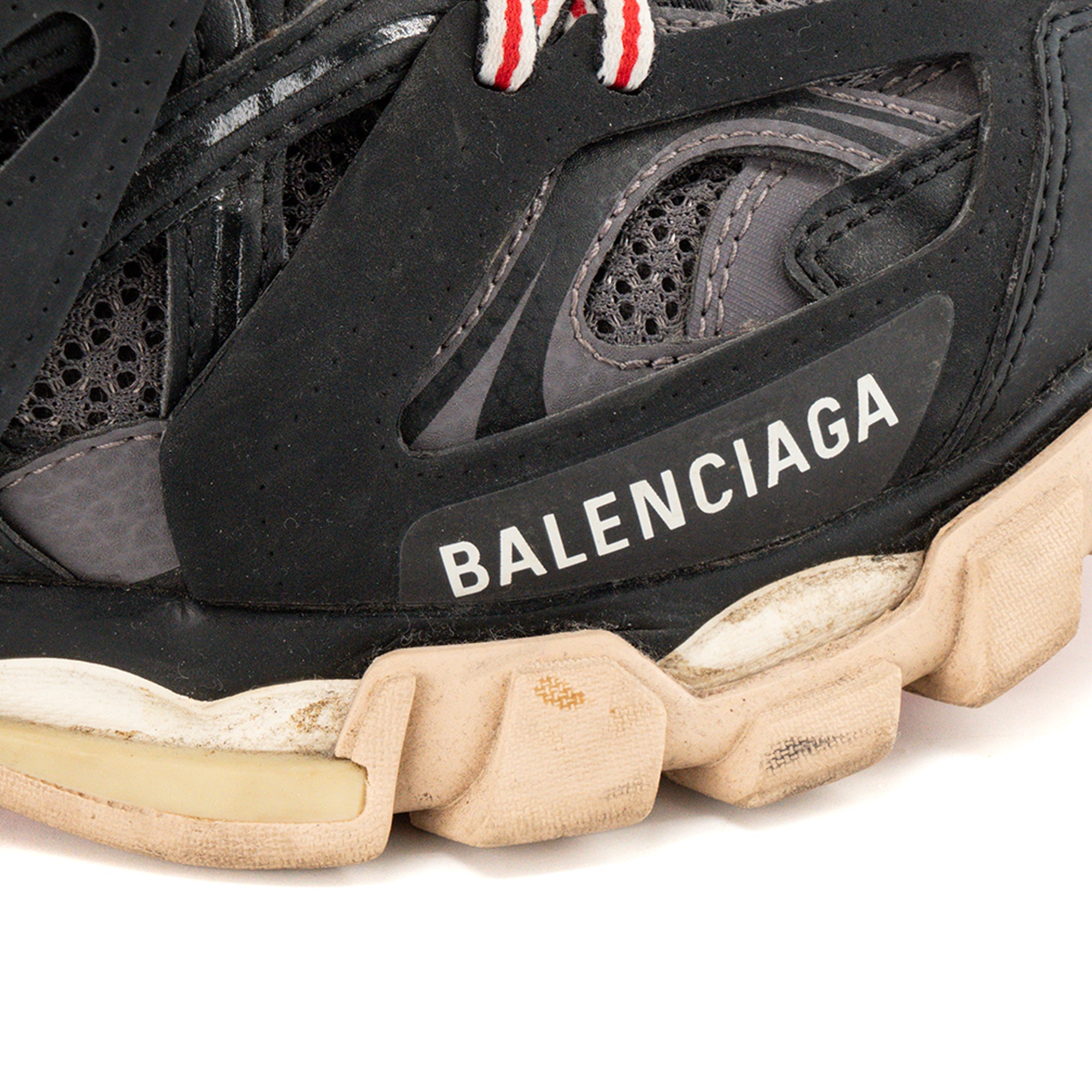 BALENCIAGA - Sneakers Track Balenciaga en cuir et toile noire (T36)