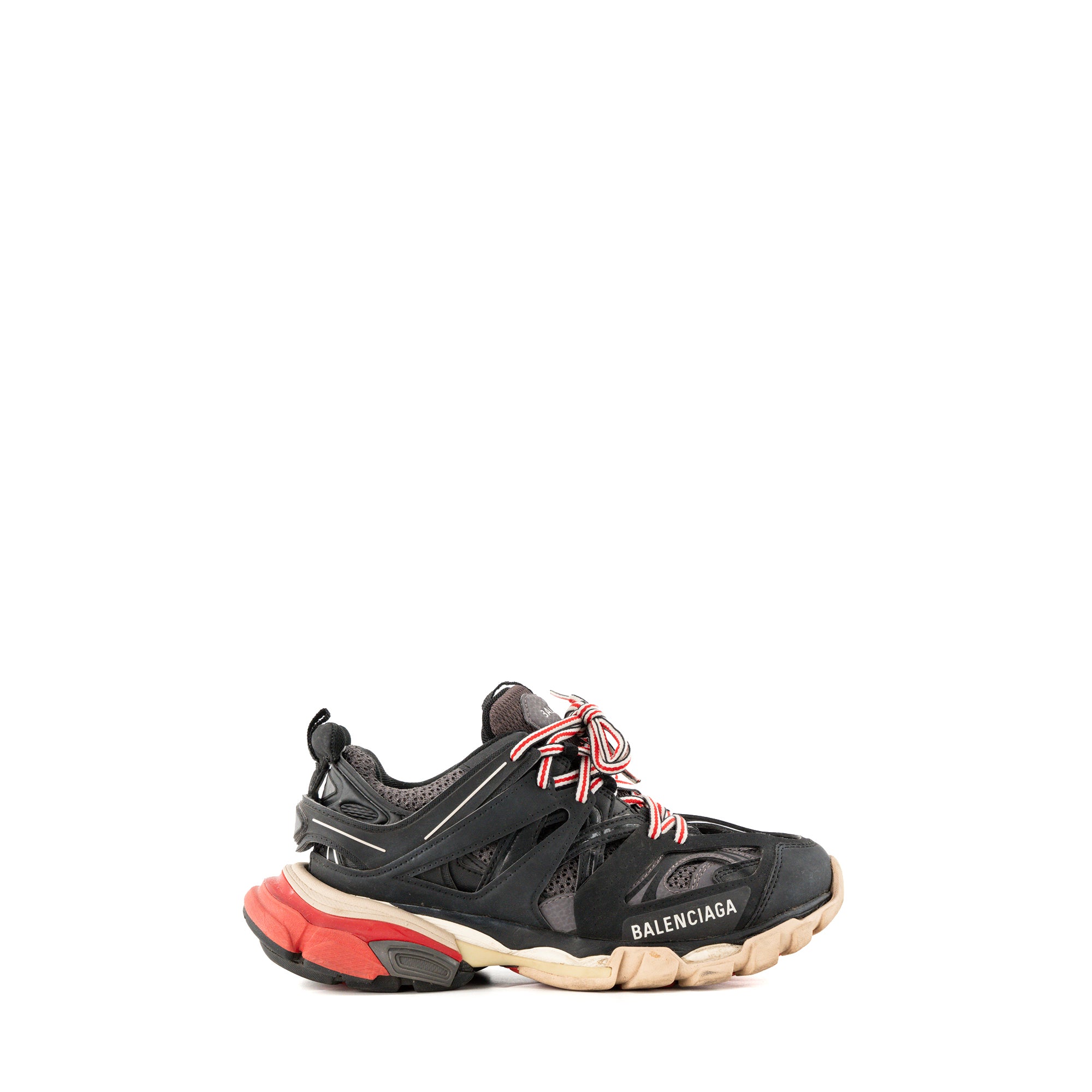 BALENCIAGA - Sneakers Track Balenciaga en cuir et toile noire (T36)