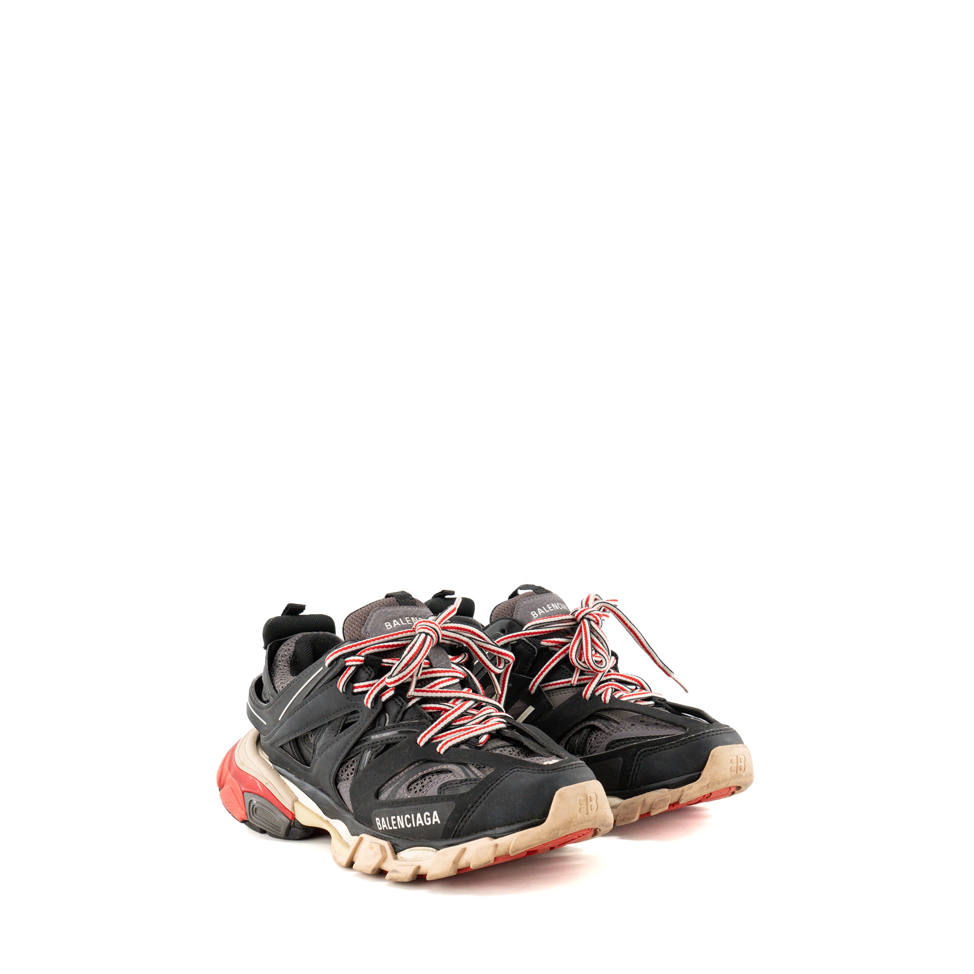 BALENCIAGA - Sneakers Track Balenciaga en cuir et toile noire (T36)